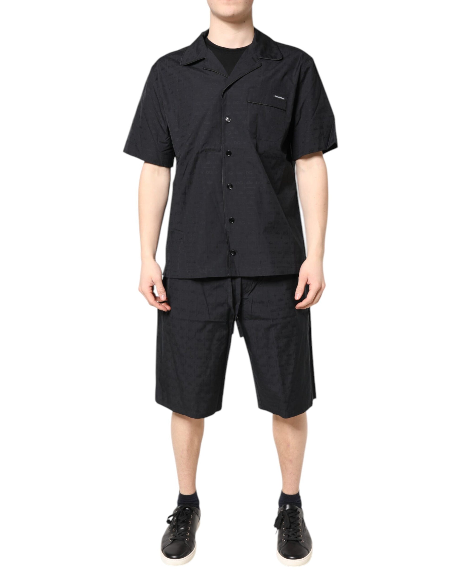 Ensemble de pyjama Dolce & Gabbana en coton noir pour homme