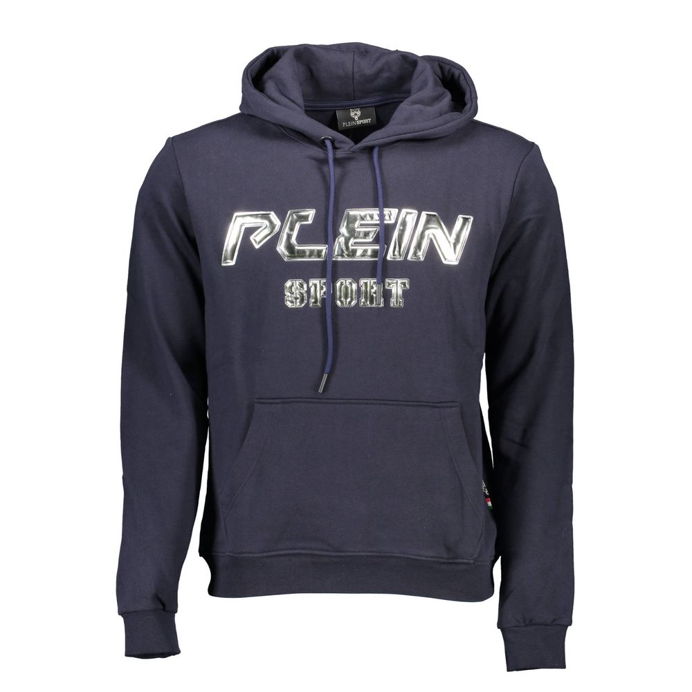Sweat à capuche pour homme Plein Sport en coton bleu