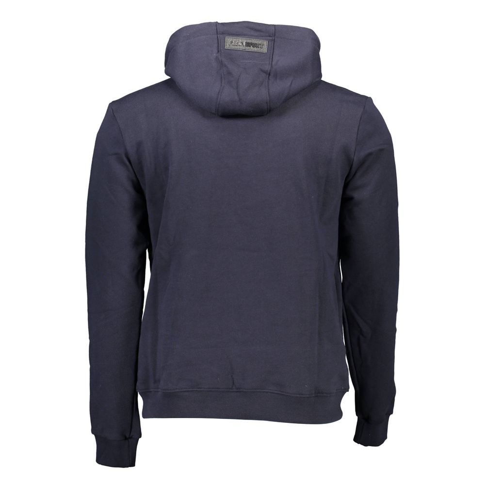 Sweat à capuche pour homme Plein Sport en coton bleu