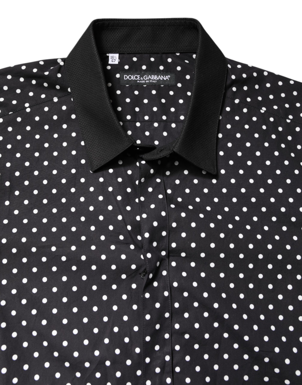 Chemise habillée Dolce & Gabbana en coton noir à pois