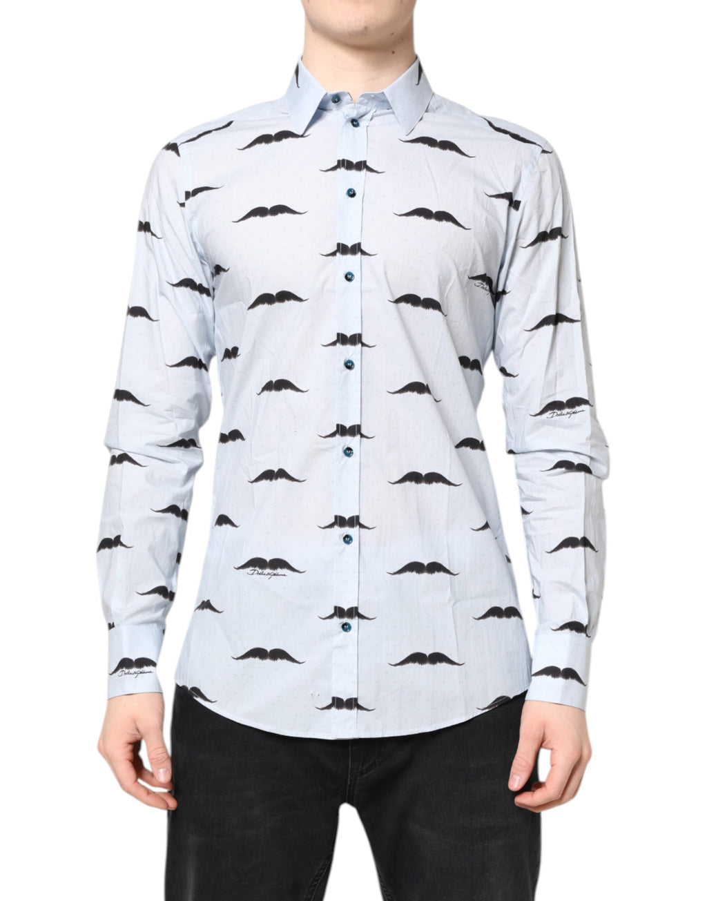 Chemise Habillée Formelle Dolce & Gabbana Coton Bleu Clair MARTINI
