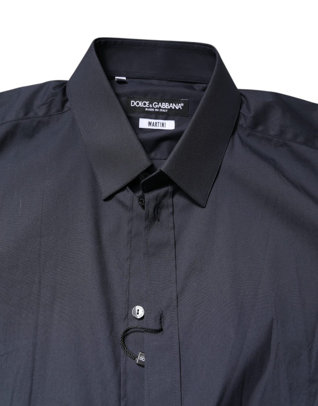 Chemise habillée en coton MARTINI bleu foncé Dolce & Gabbana