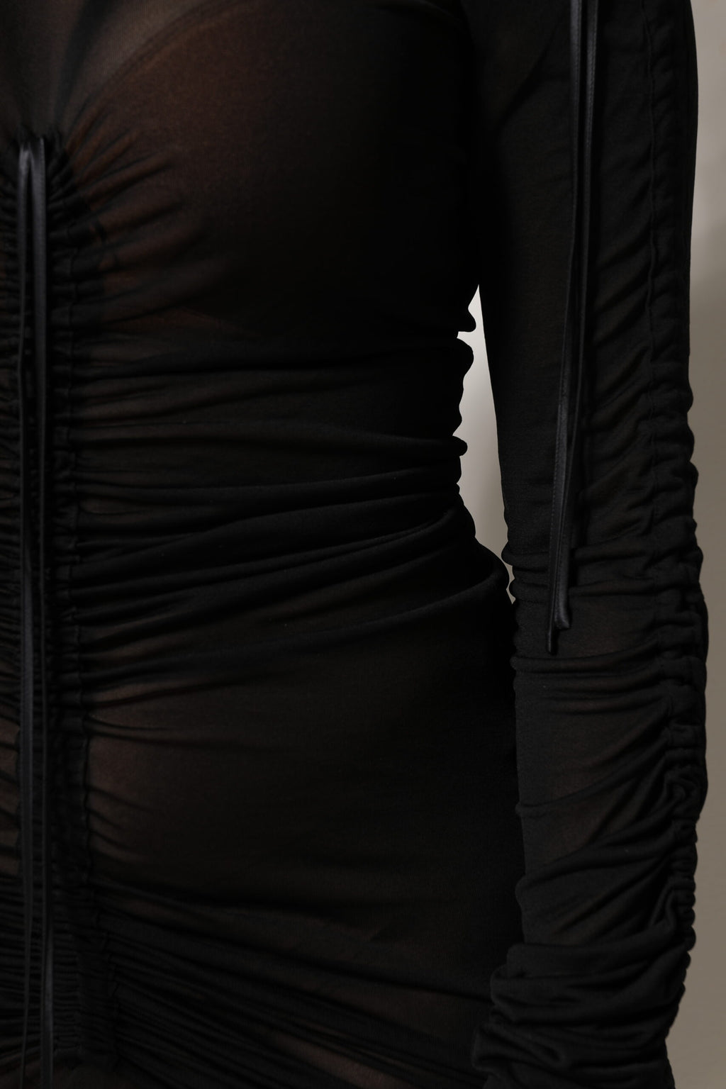 Robe longue moulante Dolce & Gabbana noire avec finitions en maille