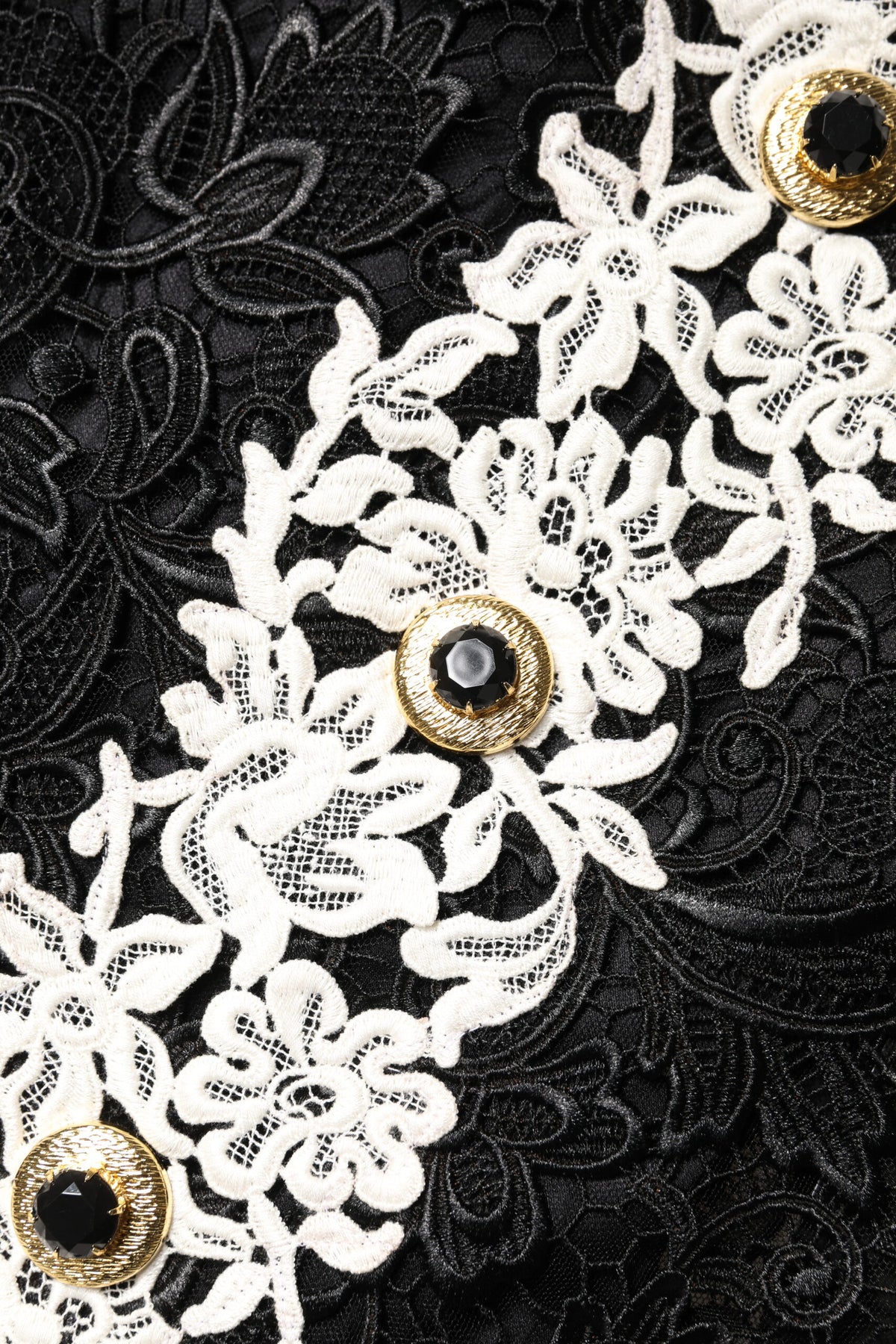 Mini-robe Dolce & Gabbana en dentelle florale noire ornée