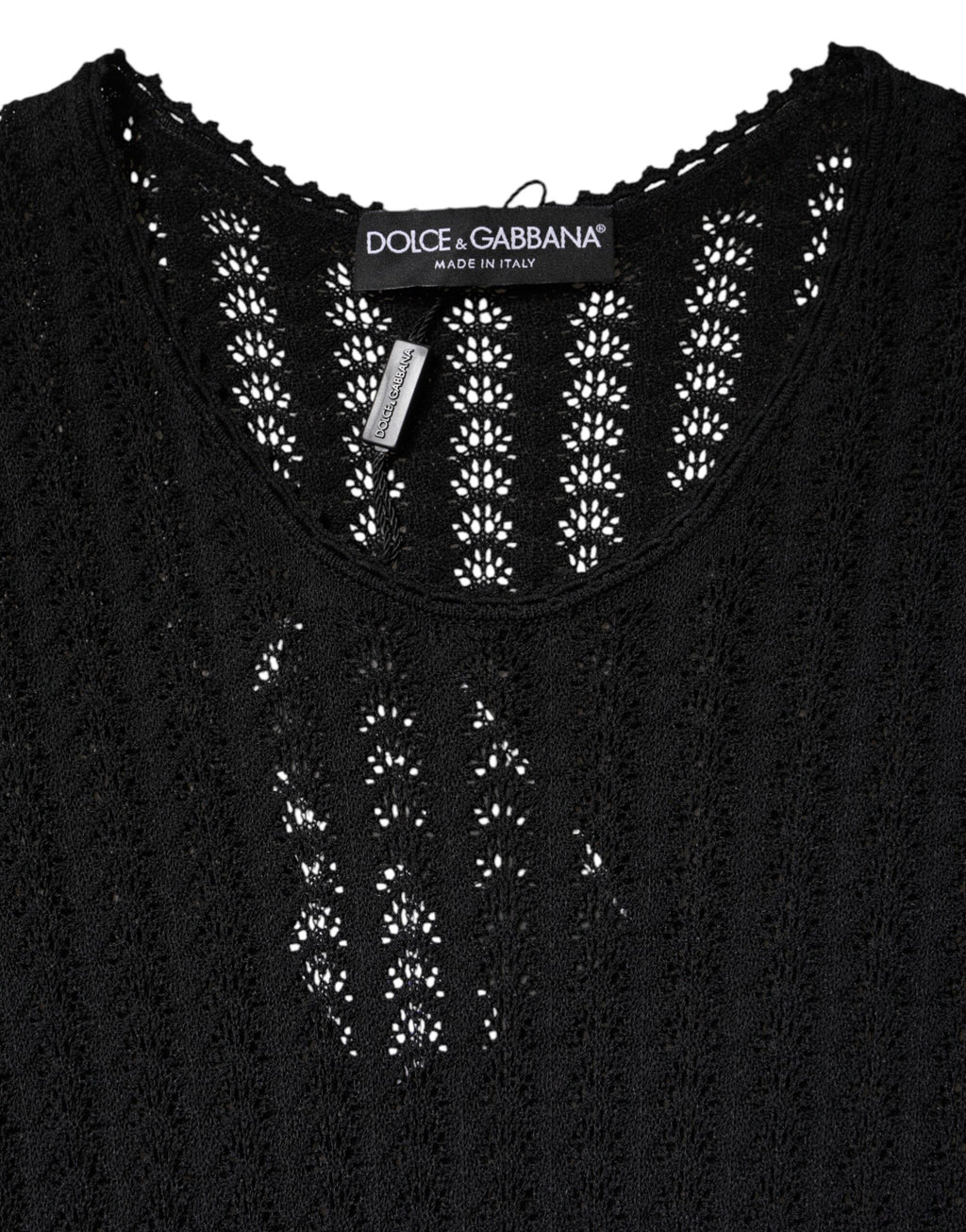 Robe midi évasée Dolce & Gabbana en cachemire noir à manches longues