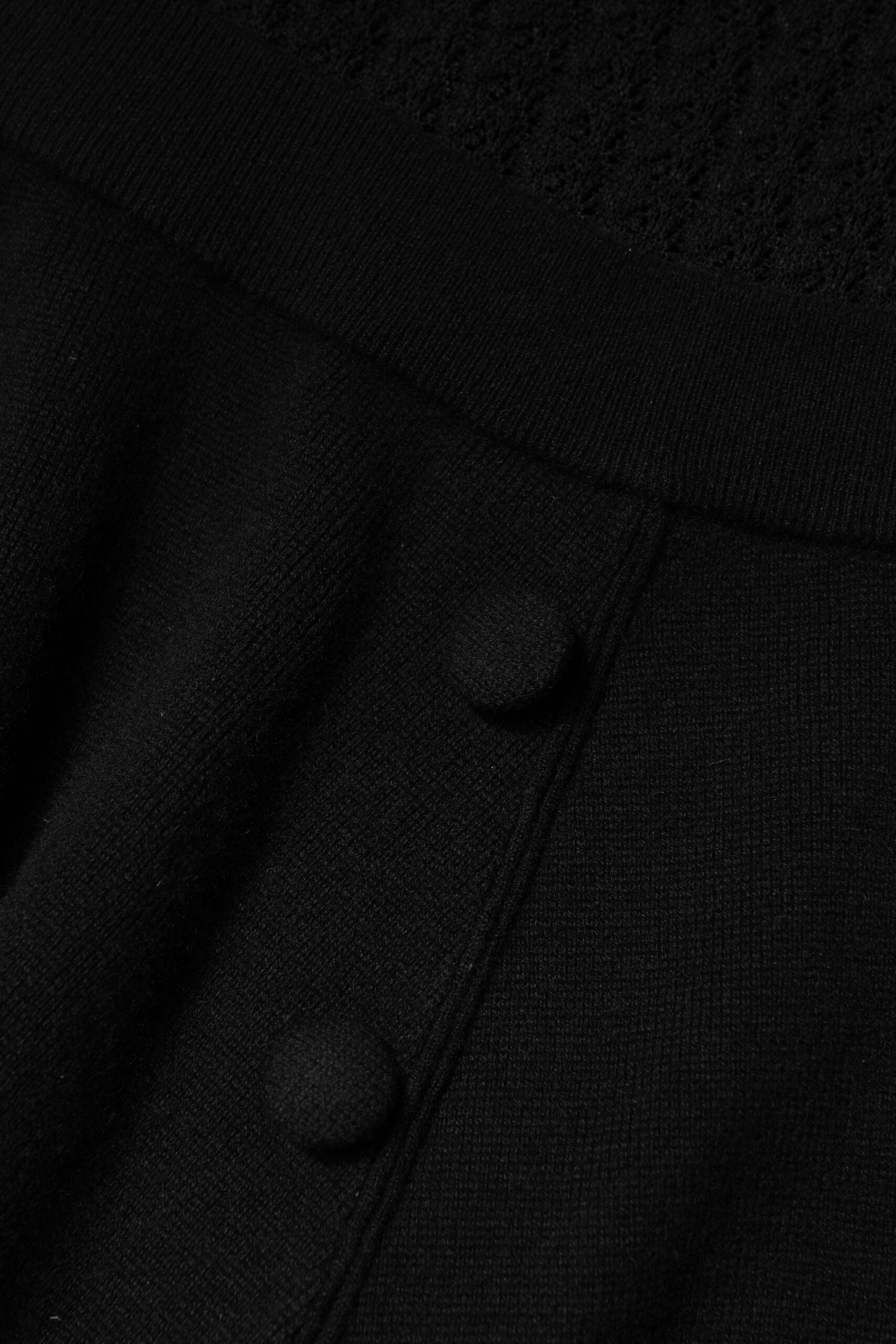Robe midi évasée Dolce & Gabbana en cachemire noir à manches longues