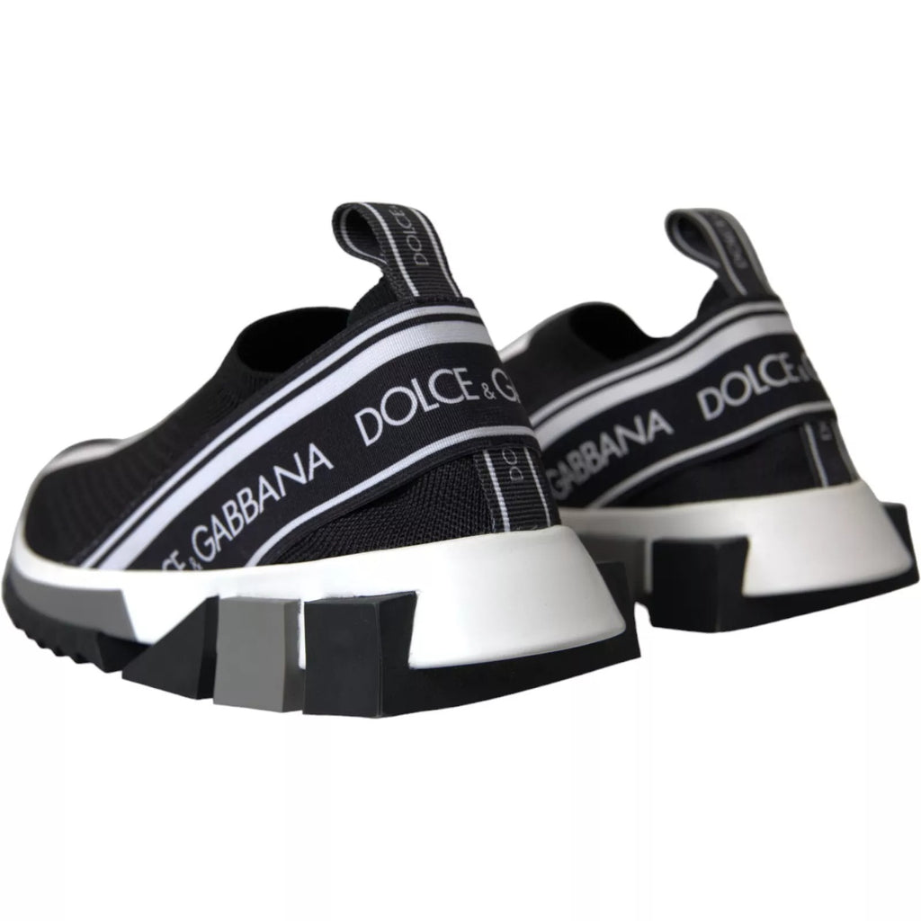 Chaussures Baskets Dolce & Gabbana Sorrento Noir Blanc à Enfiler