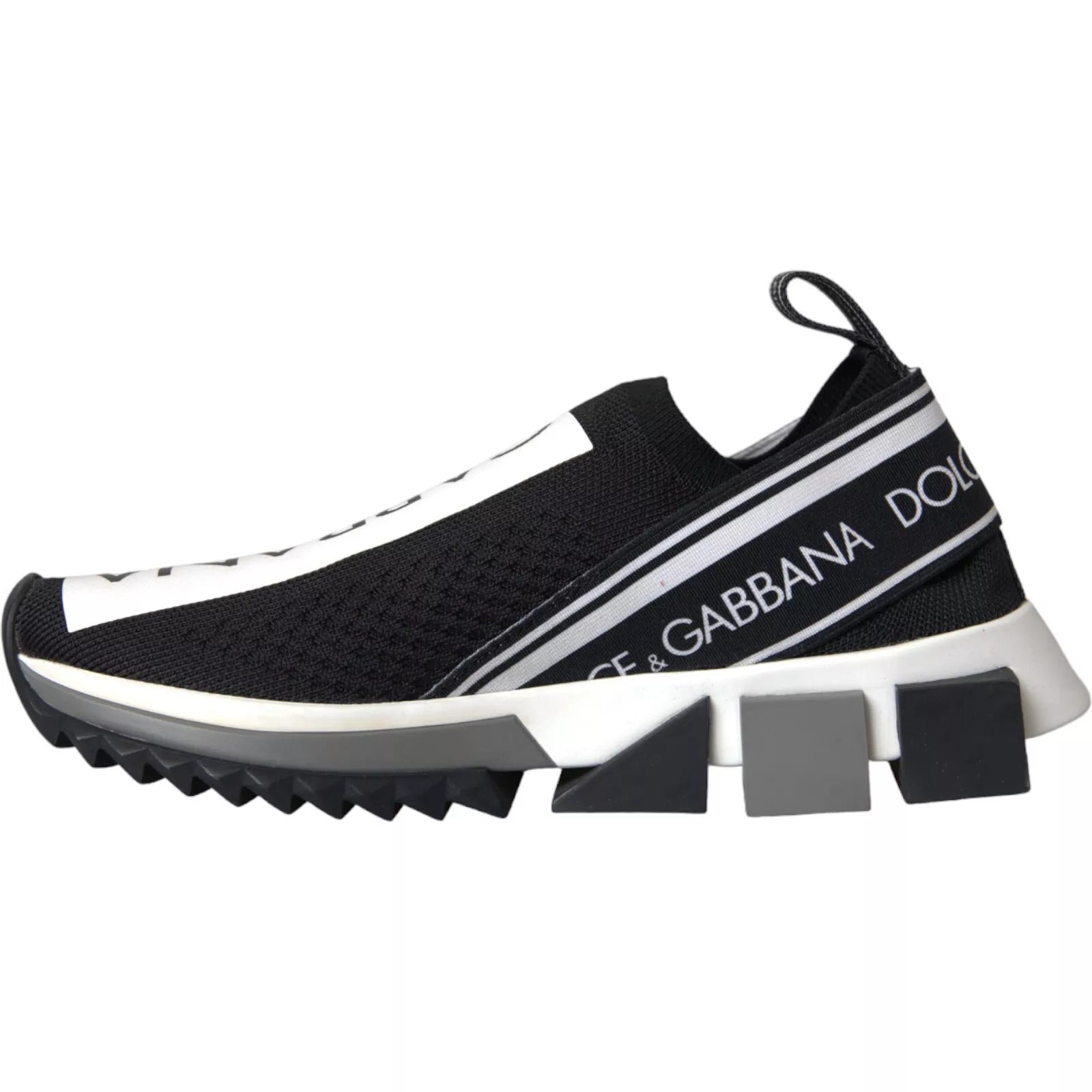 Chaussures Baskets Dolce & Gabbana Sorrento Noir Blanc à Enfiler