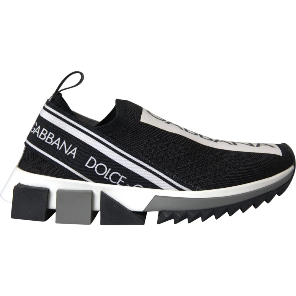 Chaussures Baskets Dolce & Gabbana Sorrento Noir Blanc à Enfiler