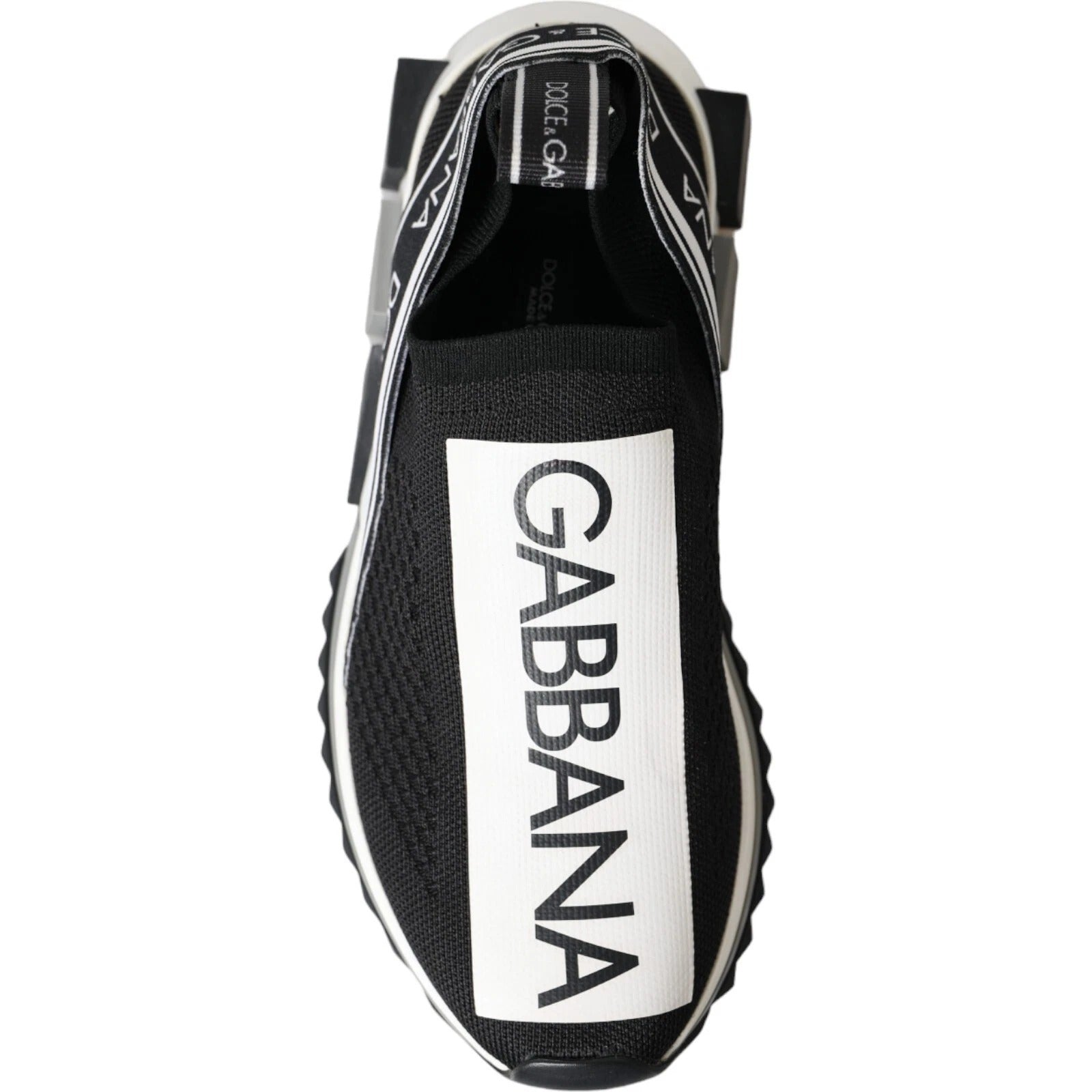 Chaussures Baskets Dolce & Gabbana Sorrento Noir Blanc à Enfiler