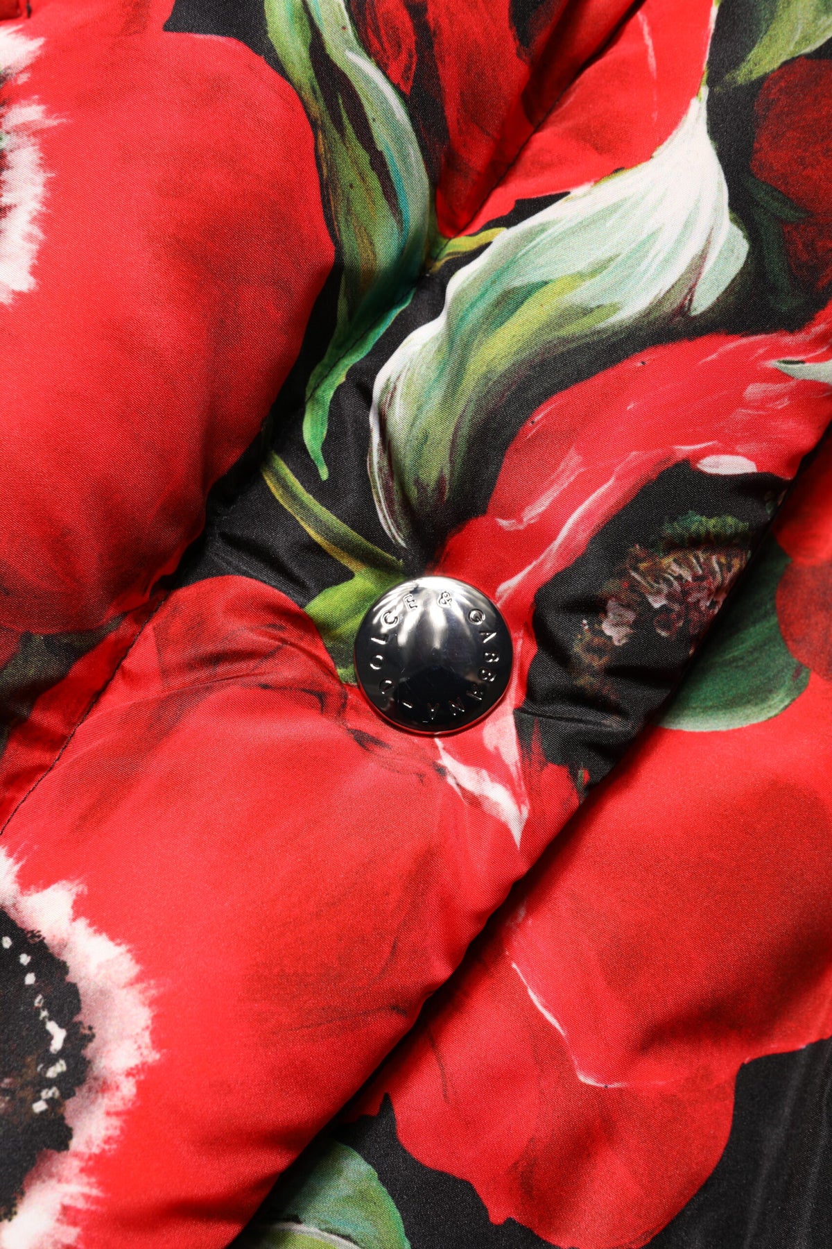Dolce & Gabbana Gepolsterte Jacke mit durchgehendem Reißverschluss und mehrfarbigem Blumenmuster