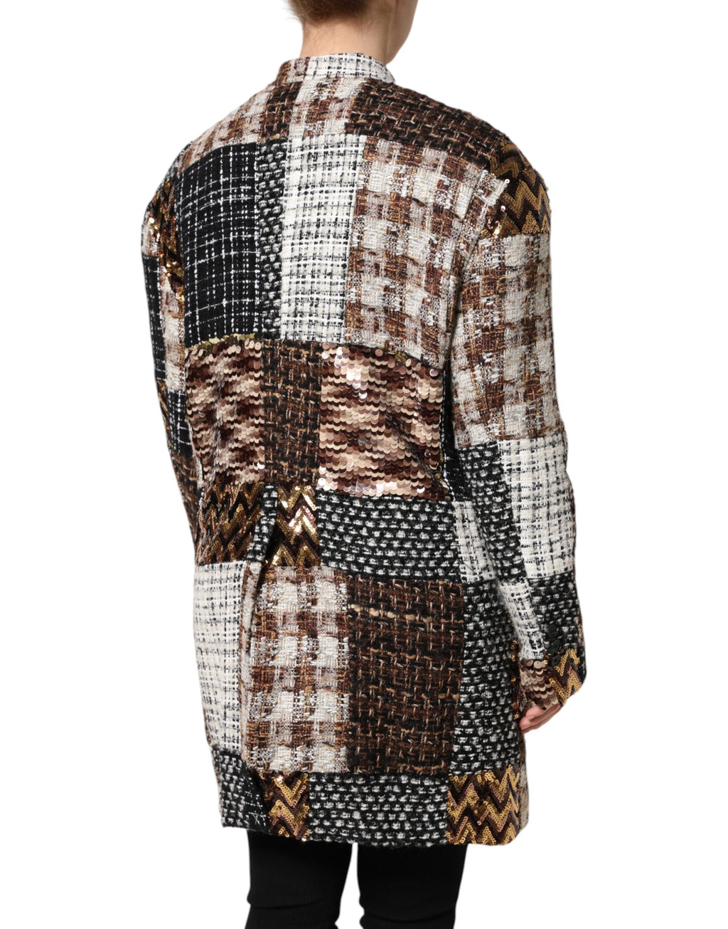 Veste boutonnée patchwork multicolore Dolce & Gabbana