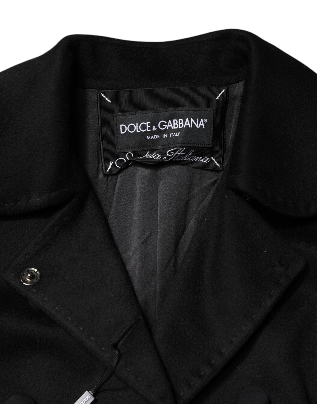 Veste de blazer Dolce & Gabbana Sartoria Italiano en laine noire