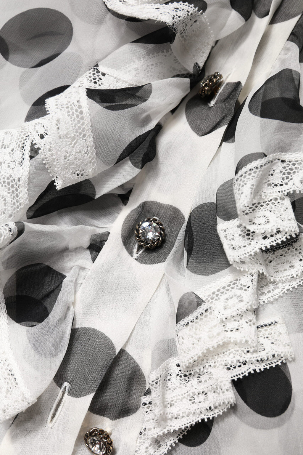Top sans manches en coton à pois noirs et blancs Dolce & Gabbana
