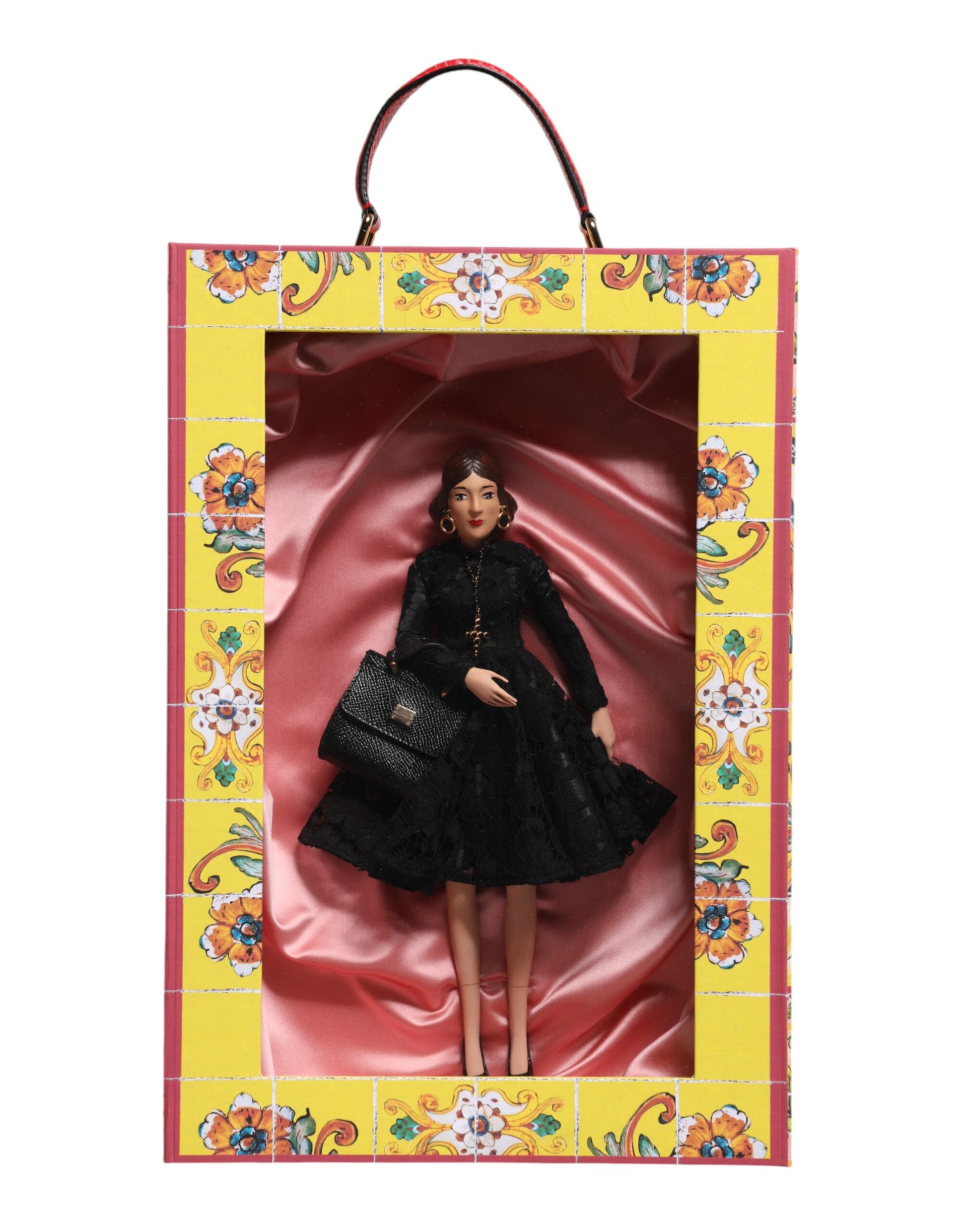 Dolce & Gabbana Robe Noire Céramique Porcelaine Mode Cuir Sicile Poupées