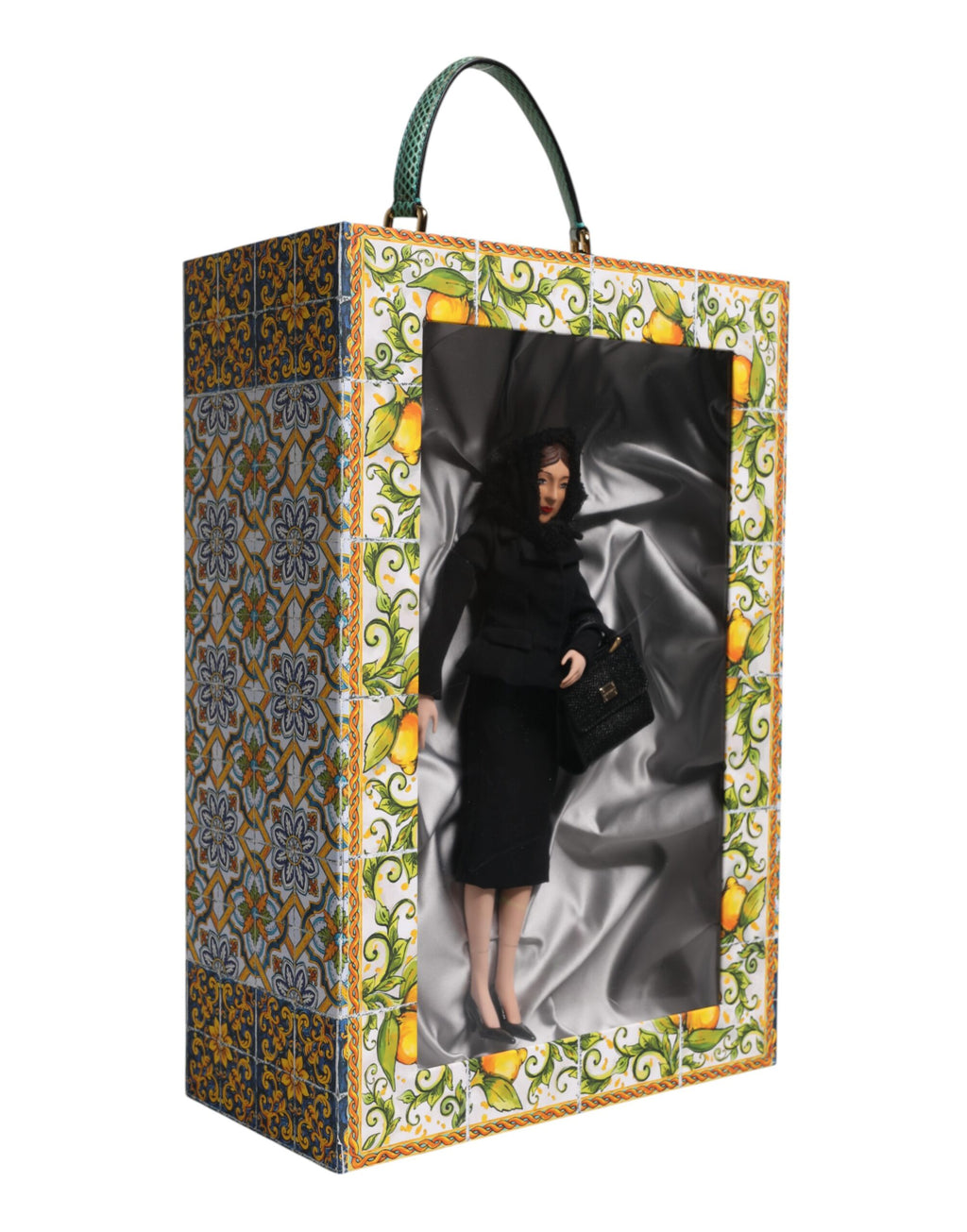Dolce & Gabbana Robe Noire Céramique Porcelaine Mode Cuir Sicile Poupées