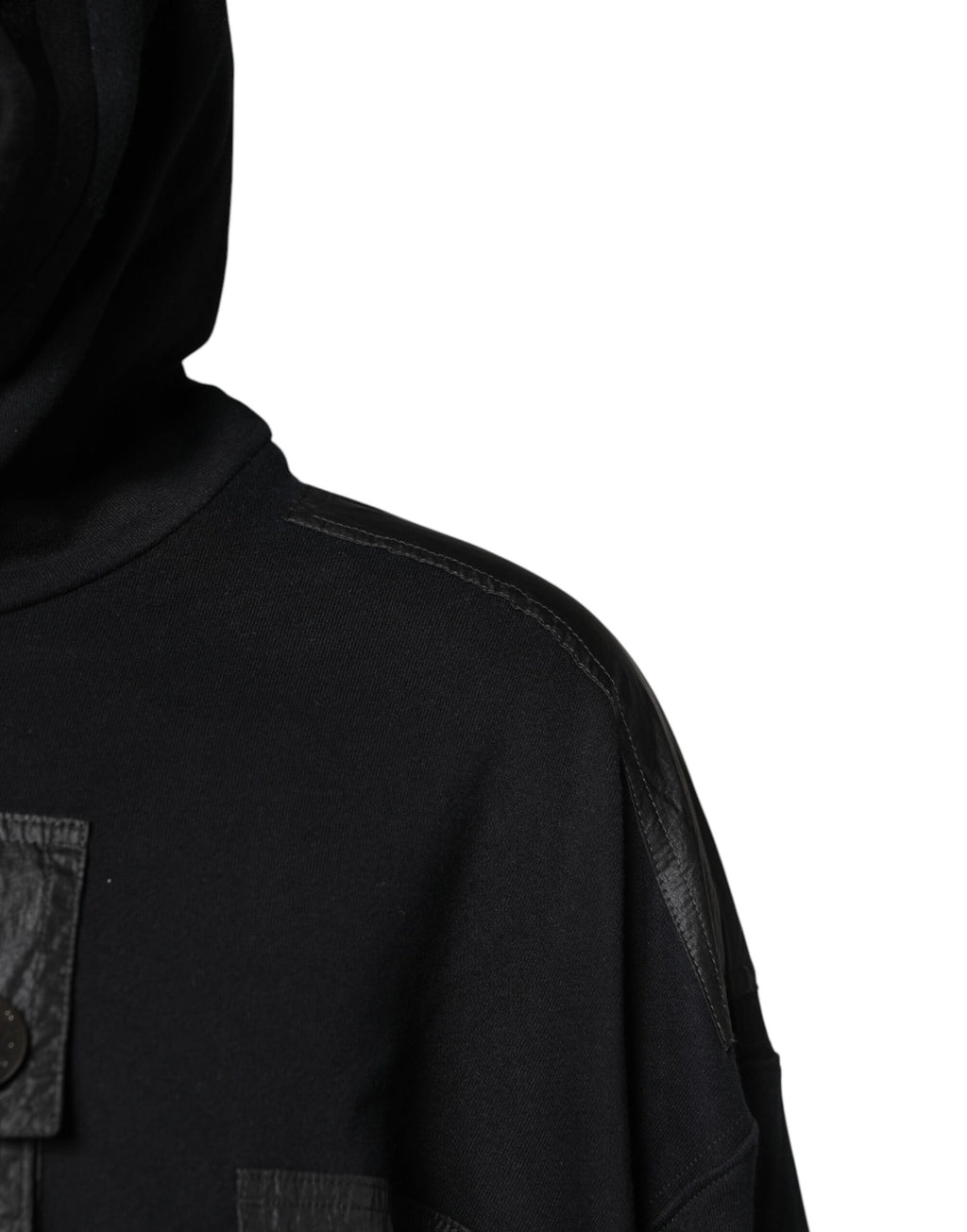 Sweat-shirt à capuche en coton noir Dolce & Gabbana