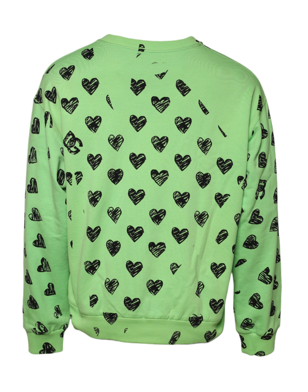 Pull Dolce & Gabbana col rond à imprimé cœurs verts