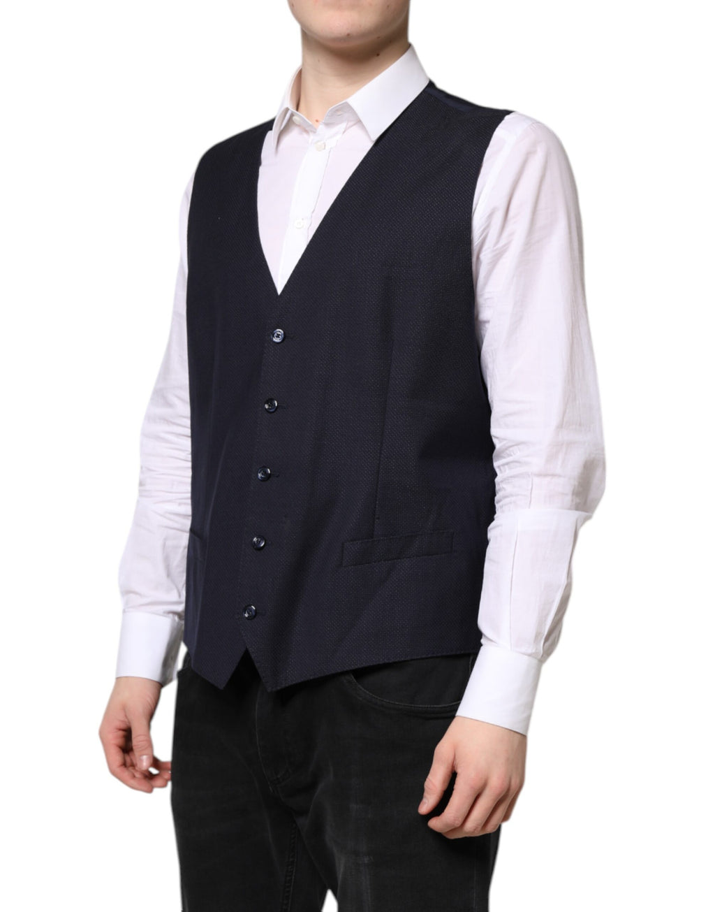 Dolce &amp; Gabbana Schwarze Wollweste, formelle Weste