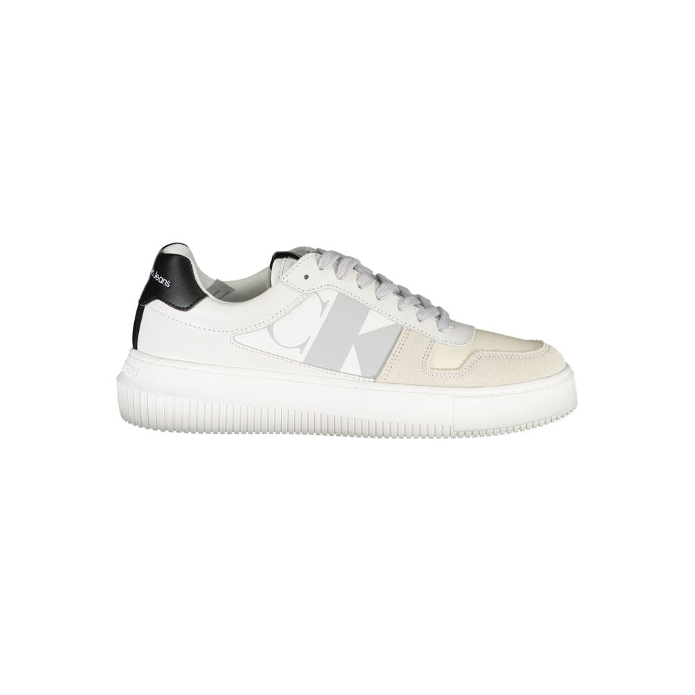 Baskets en cuir blanc Calvin Klein pour femme