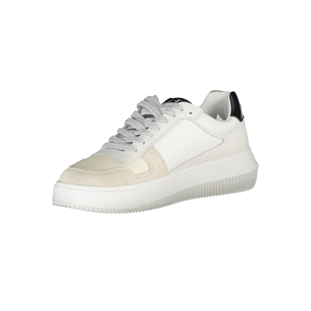 Baskets en cuir blanc Calvin Klein pour femme