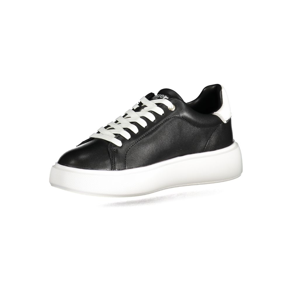 Blauer schwarzer Polyester-Sneaker