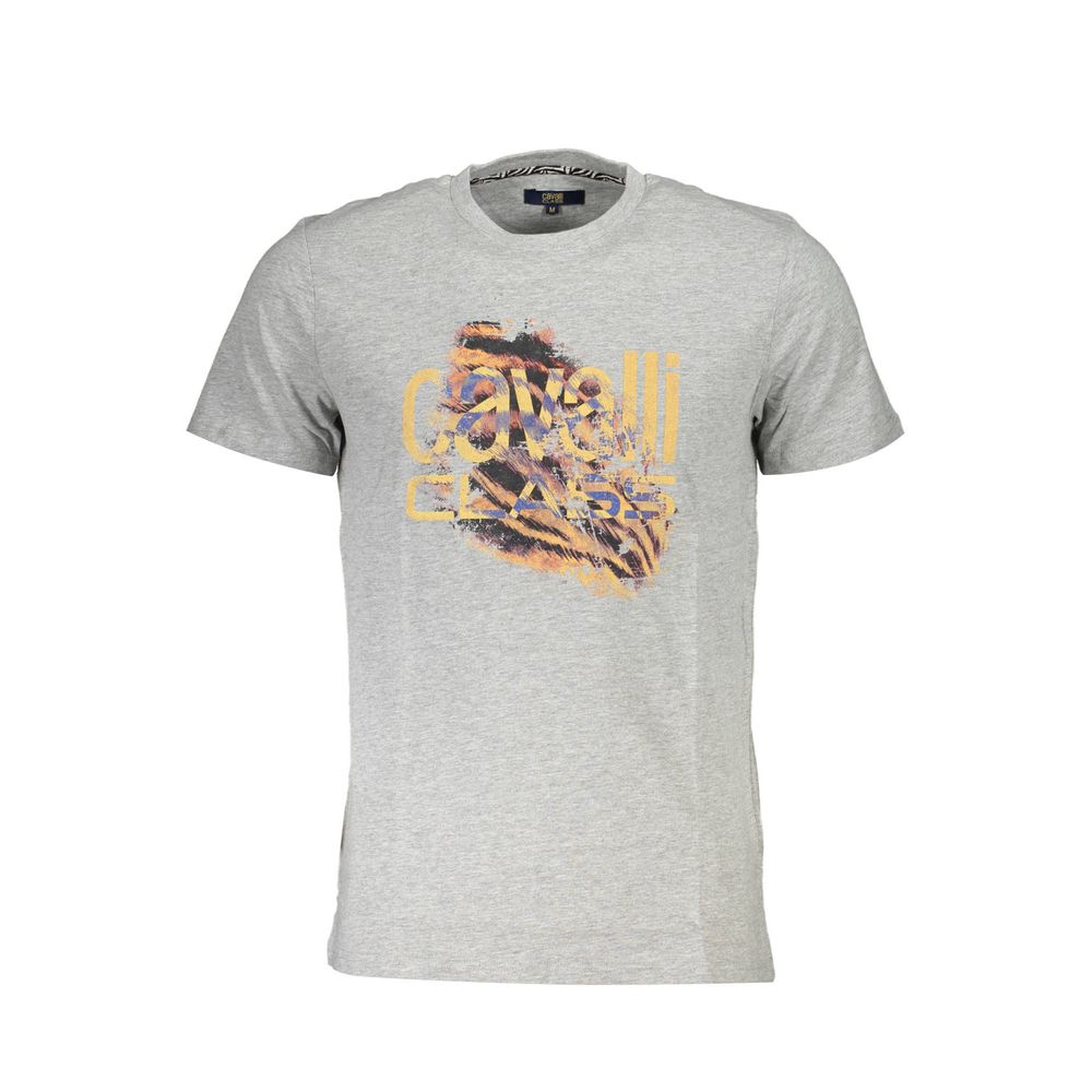 T-shirt homme Cavalli Class Grigio en coton