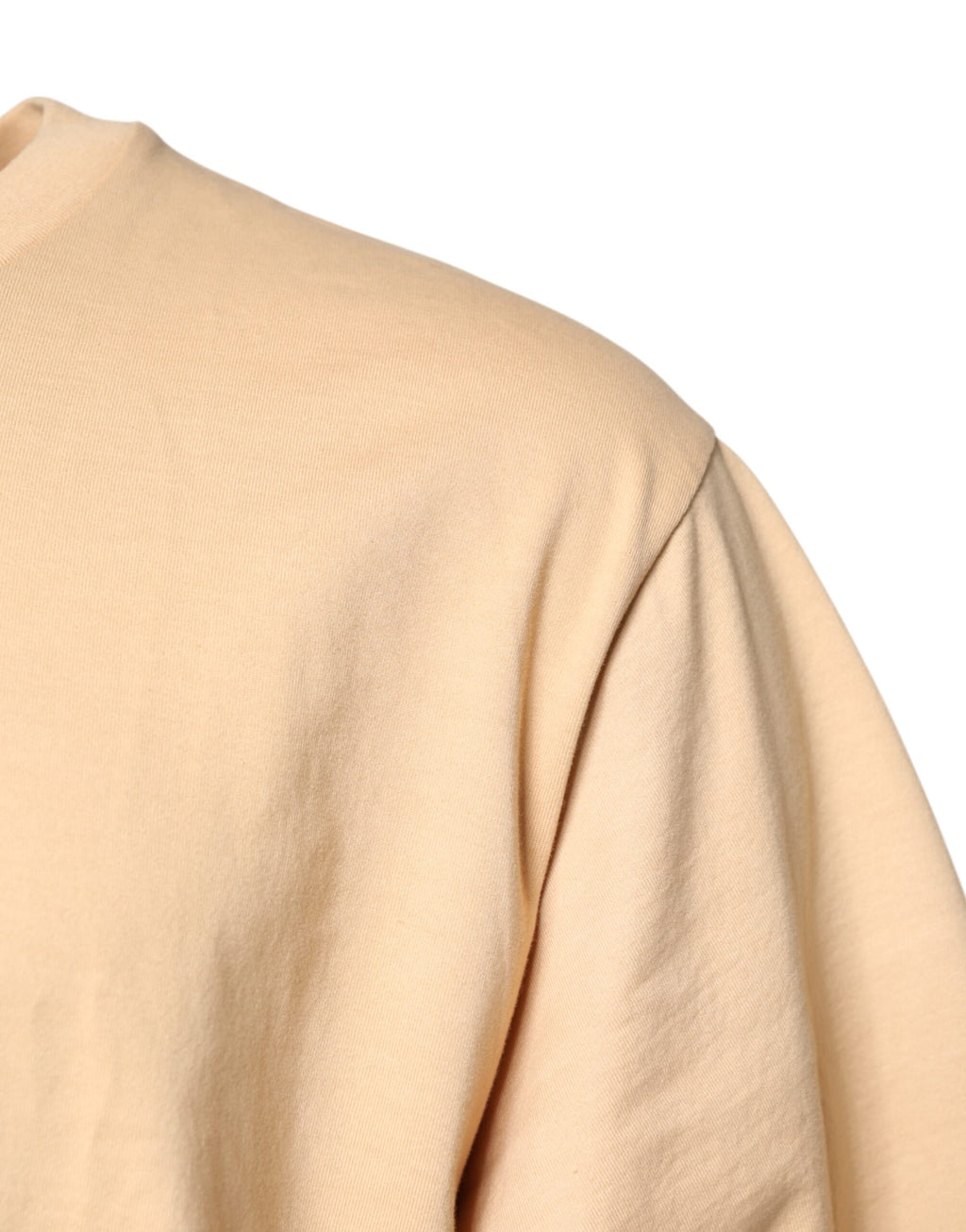 T-shirt Dolce & Gabbana en coton beige avec logo imprimé et col ras du cou
