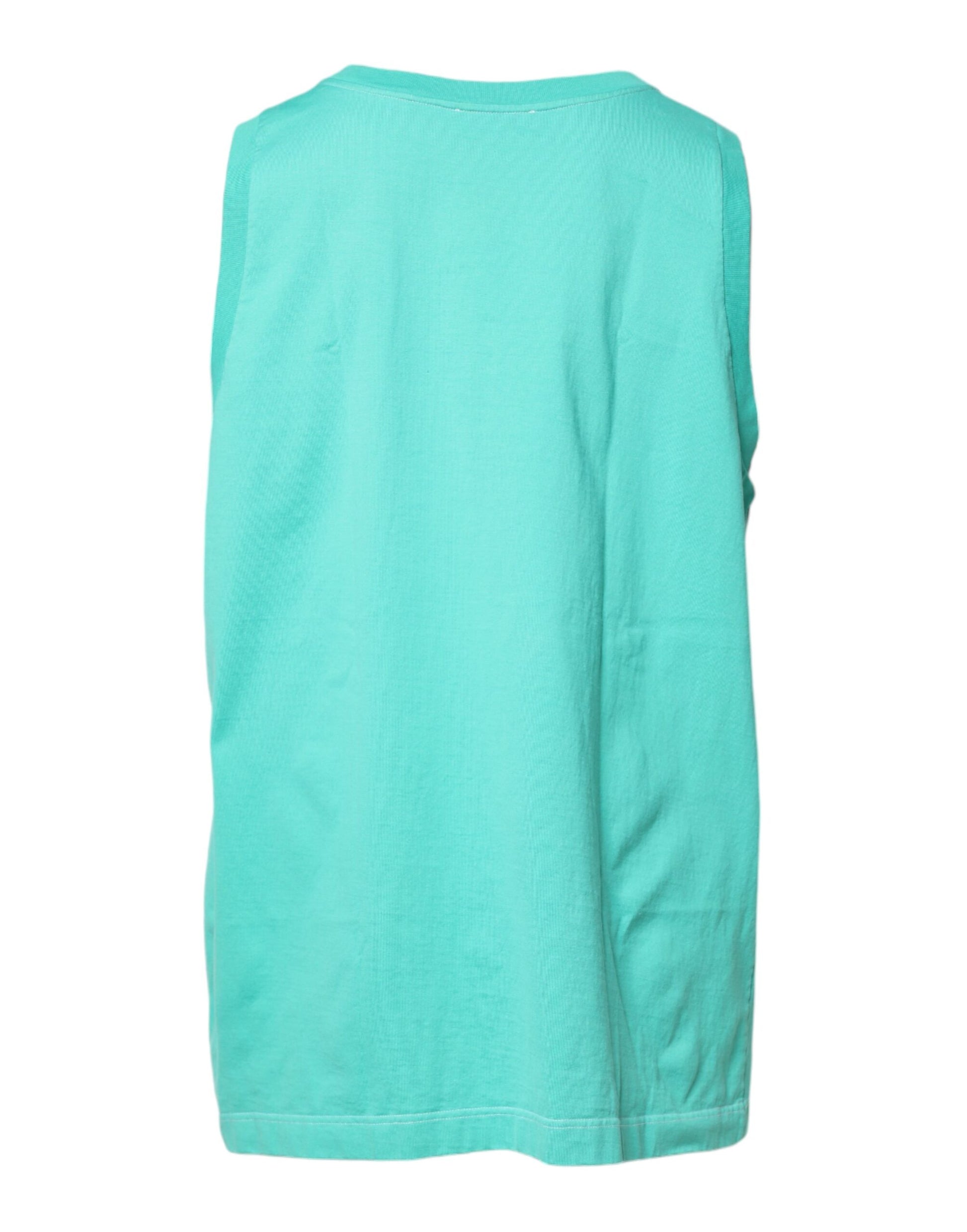 T-shirt Dolce & Gabbana vert sans manches à logo col rond