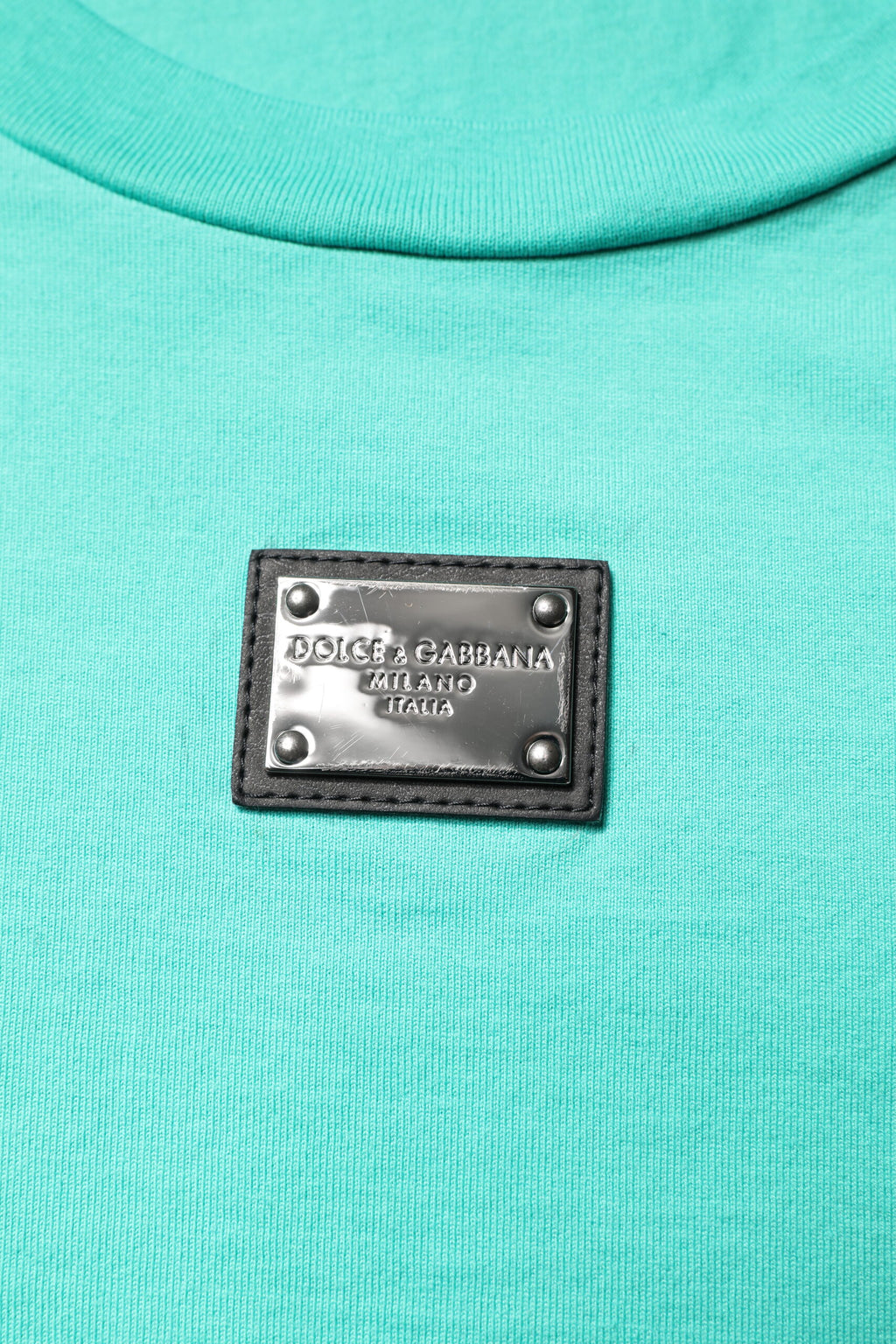 T-shirt Dolce & Gabbana vert sans manches à logo col rond