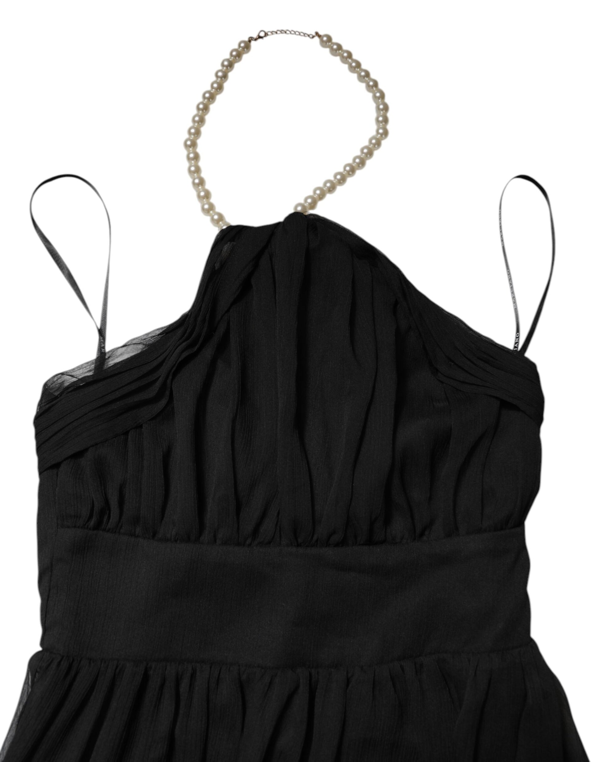 Robe longue sans manches en tulle noir avec perles Marciano by Guess