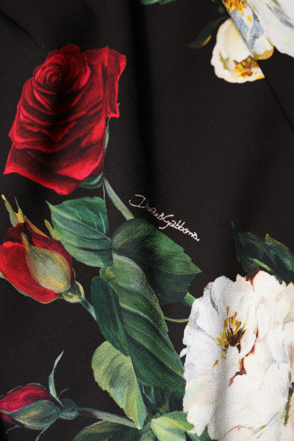 Robe fourreau sans manches Dolce & Gabbana noire à imprimé floral