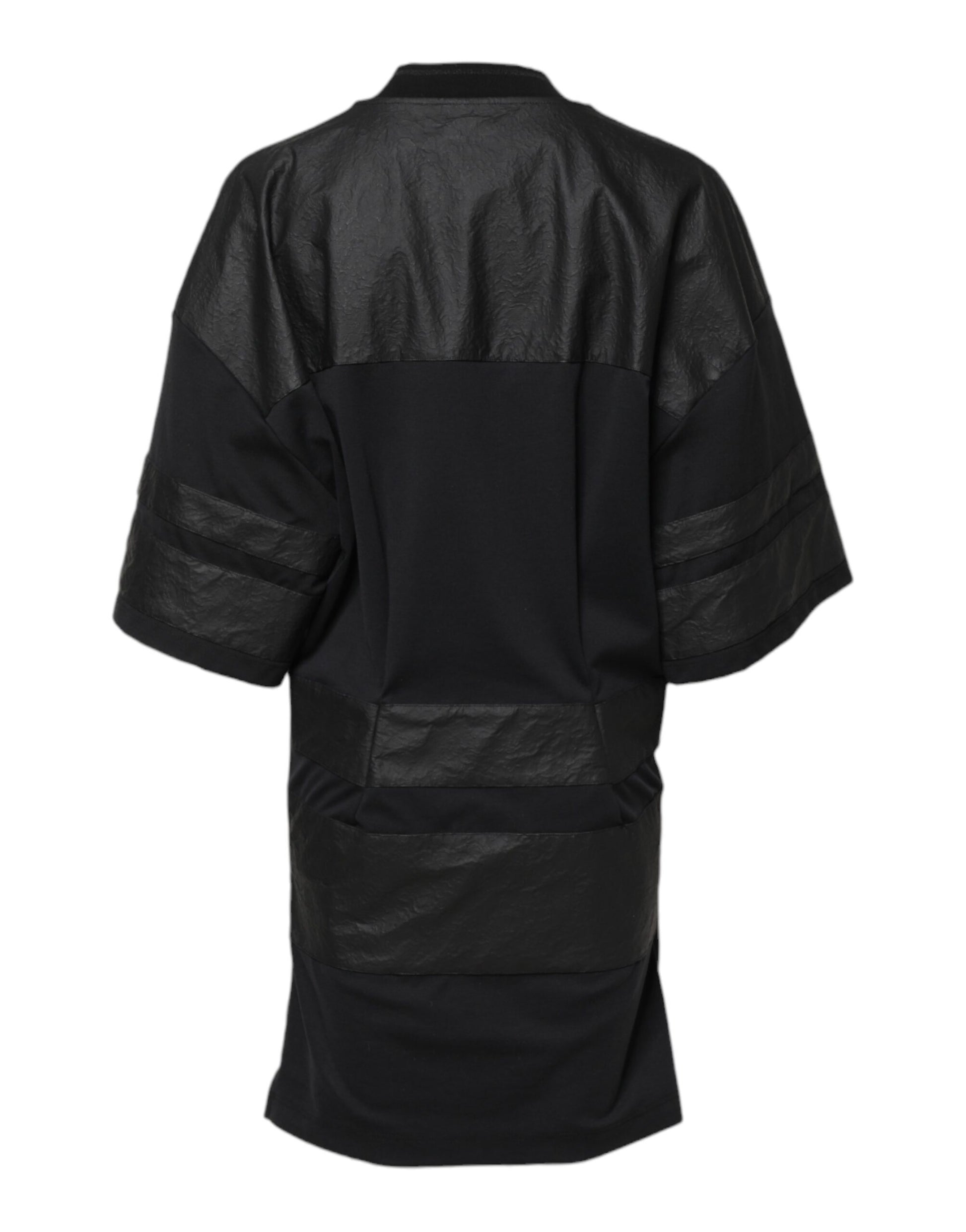 T-shirt col V manches courtes en coton noir Dolce & Gabbana