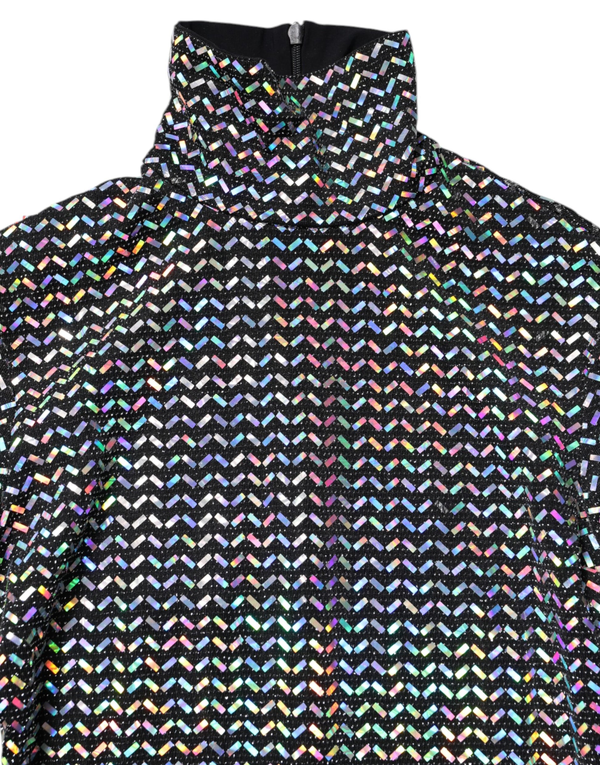 Mini-robe moulante Dolce & Gabbana en nylon noir orné