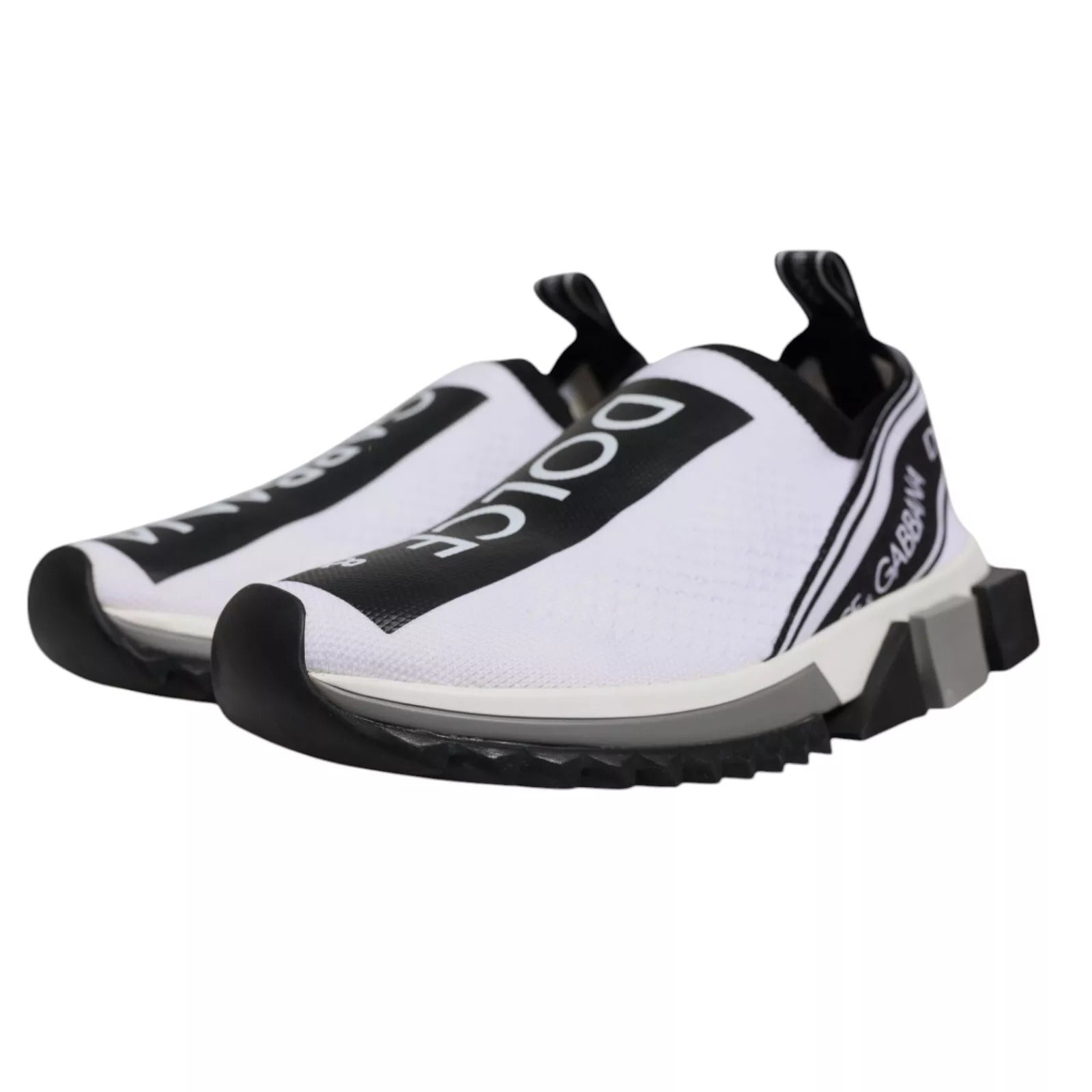 Chaussures de sport à enfiler Dolce & Gabbana Sorrento blanc noir