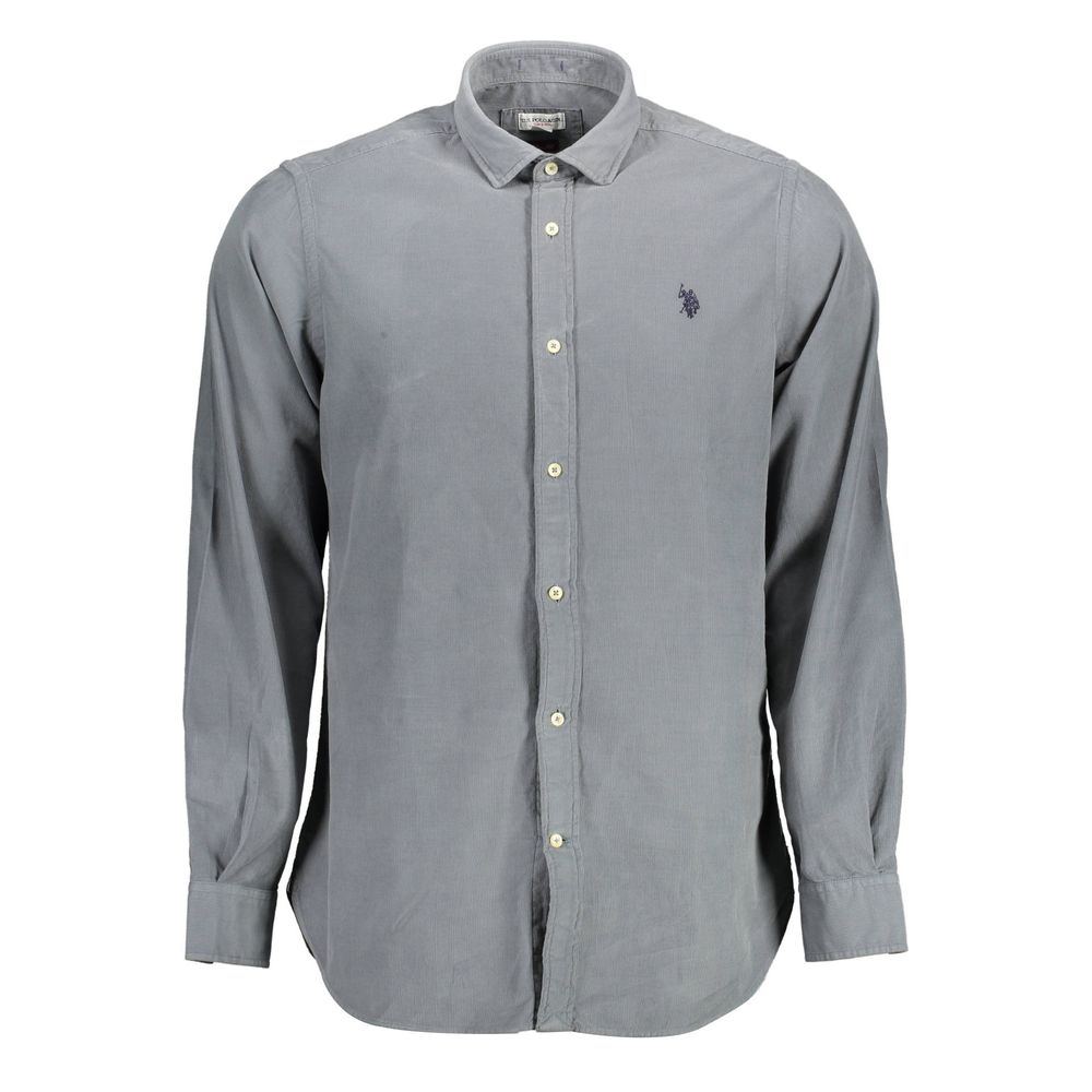 U.S. POLO ASSN. Chemise en coton bleue pour homme