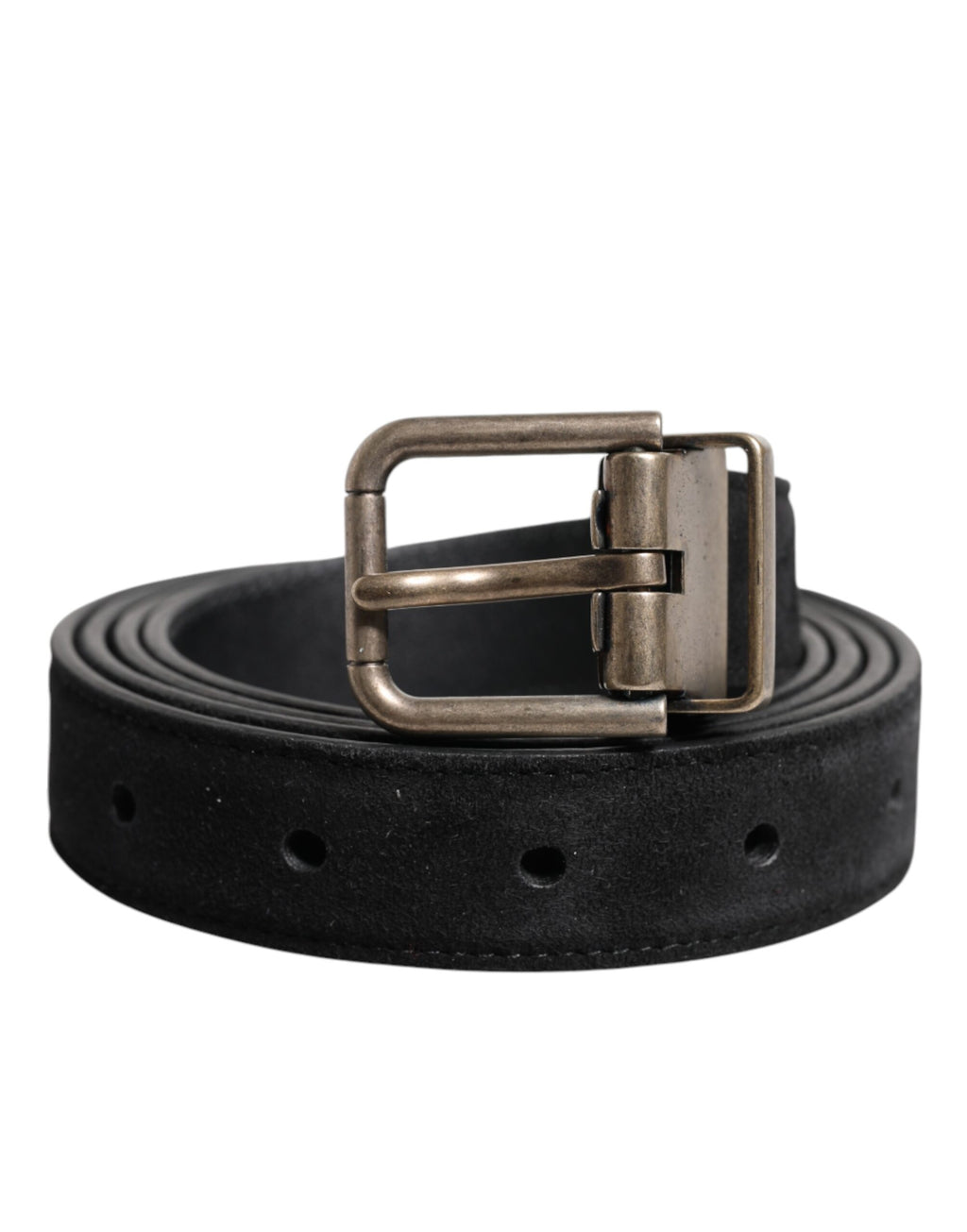 Ceinture Dolce & Gabbana en cuir de veau noir avec boucle métallique classique