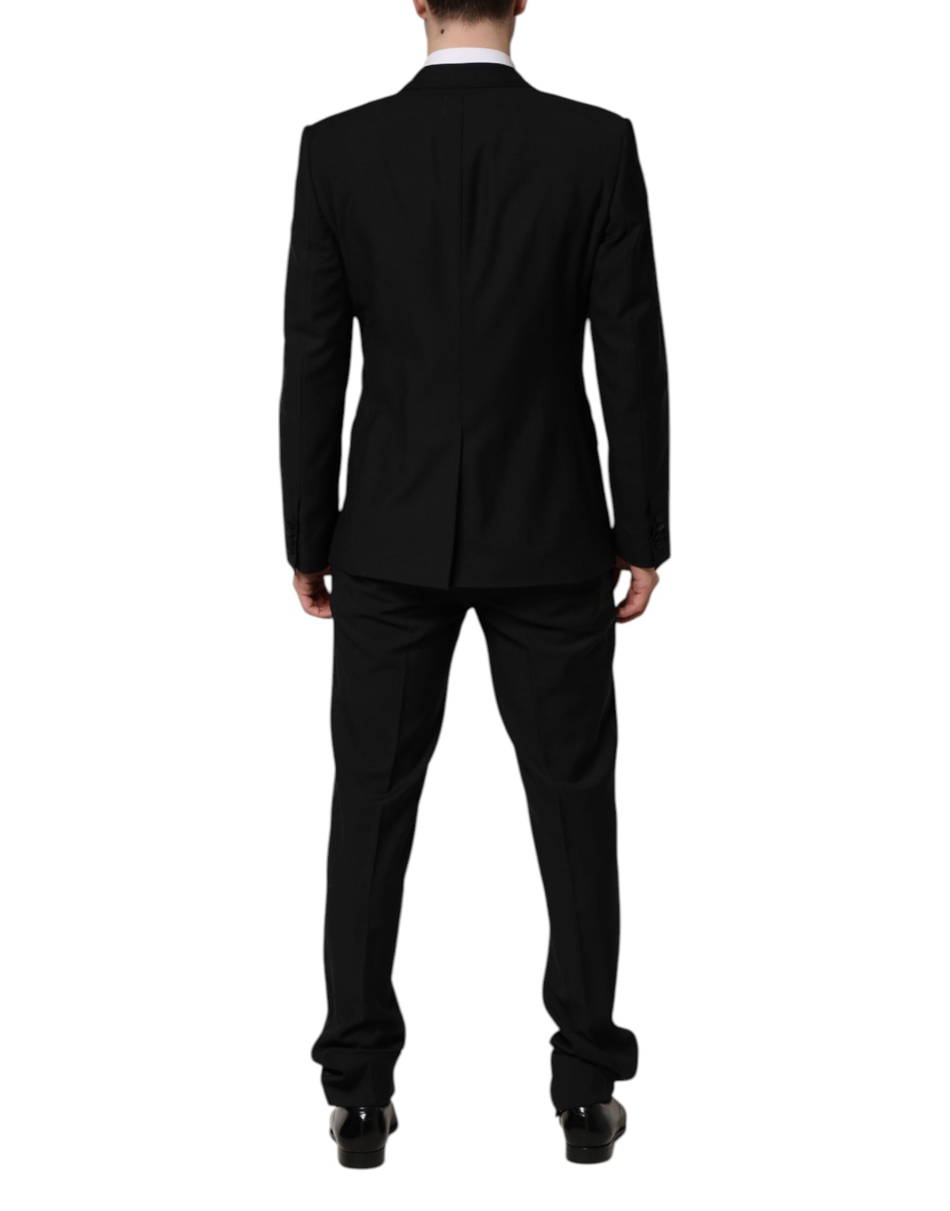 Costume 3 pièces Dolce & Gabbana noir MARTINI orné de cristaux