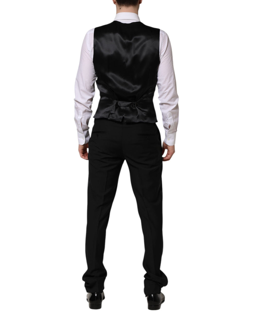 Costume 3 pièces Dolce & Gabbana noir MARTINI orné de cristaux