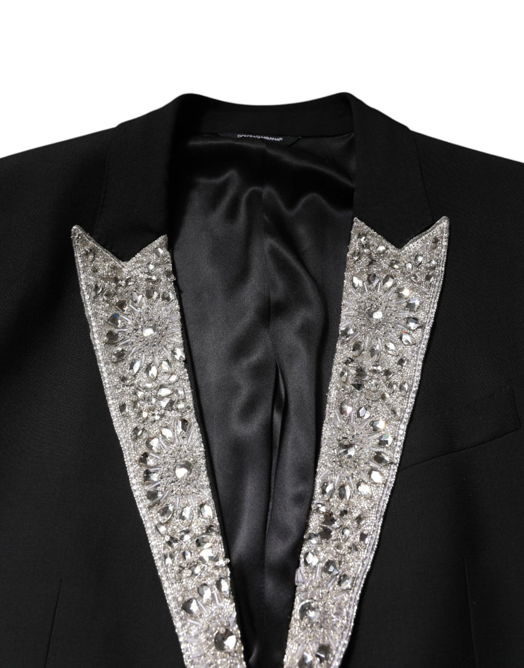 Costume 3 pièces Dolce & Gabbana noir MARTINI orné de cristaux