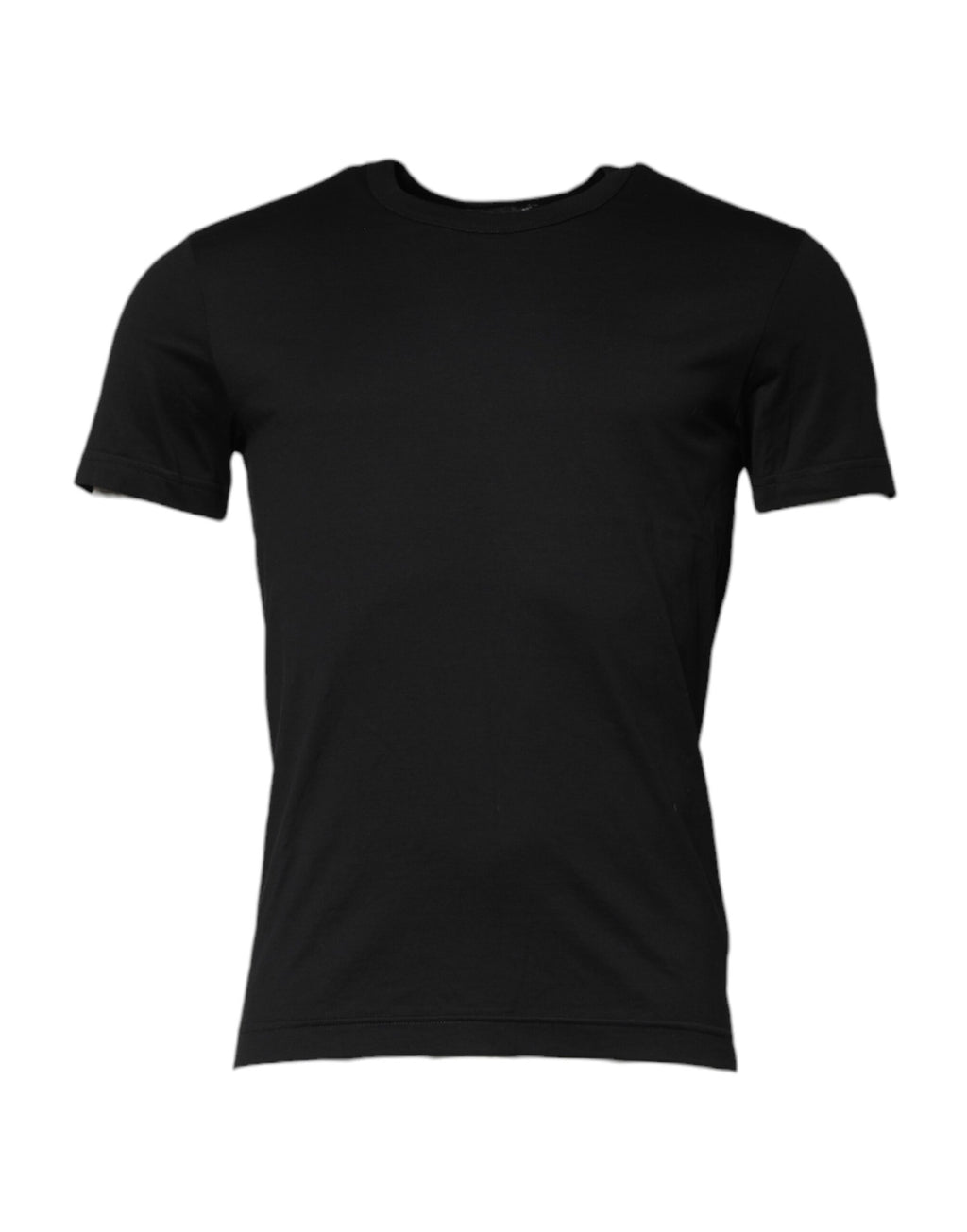T-shirt Dolce & Gabbana en coton noir à manches courtes et col rond