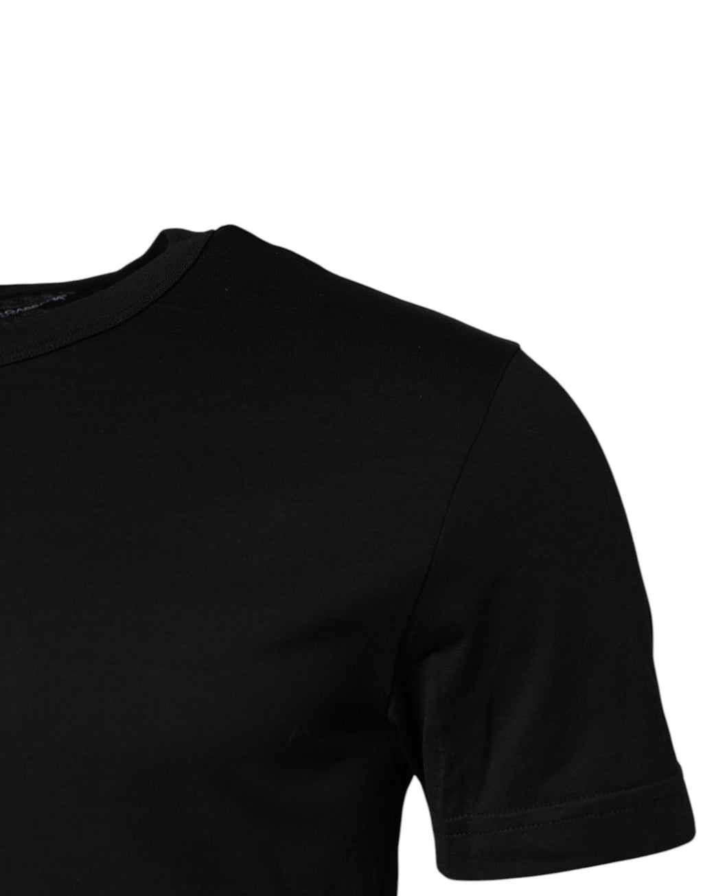 T-shirt Dolce & Gabbana en coton noir à manches courtes et col rond