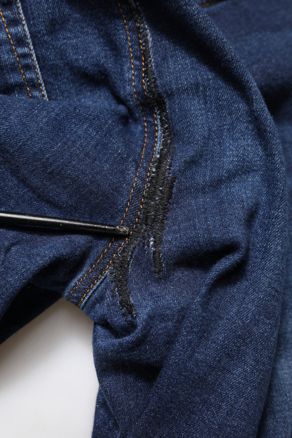 Jean en jean court taille haute en coton bleu Dolce & Gabbana