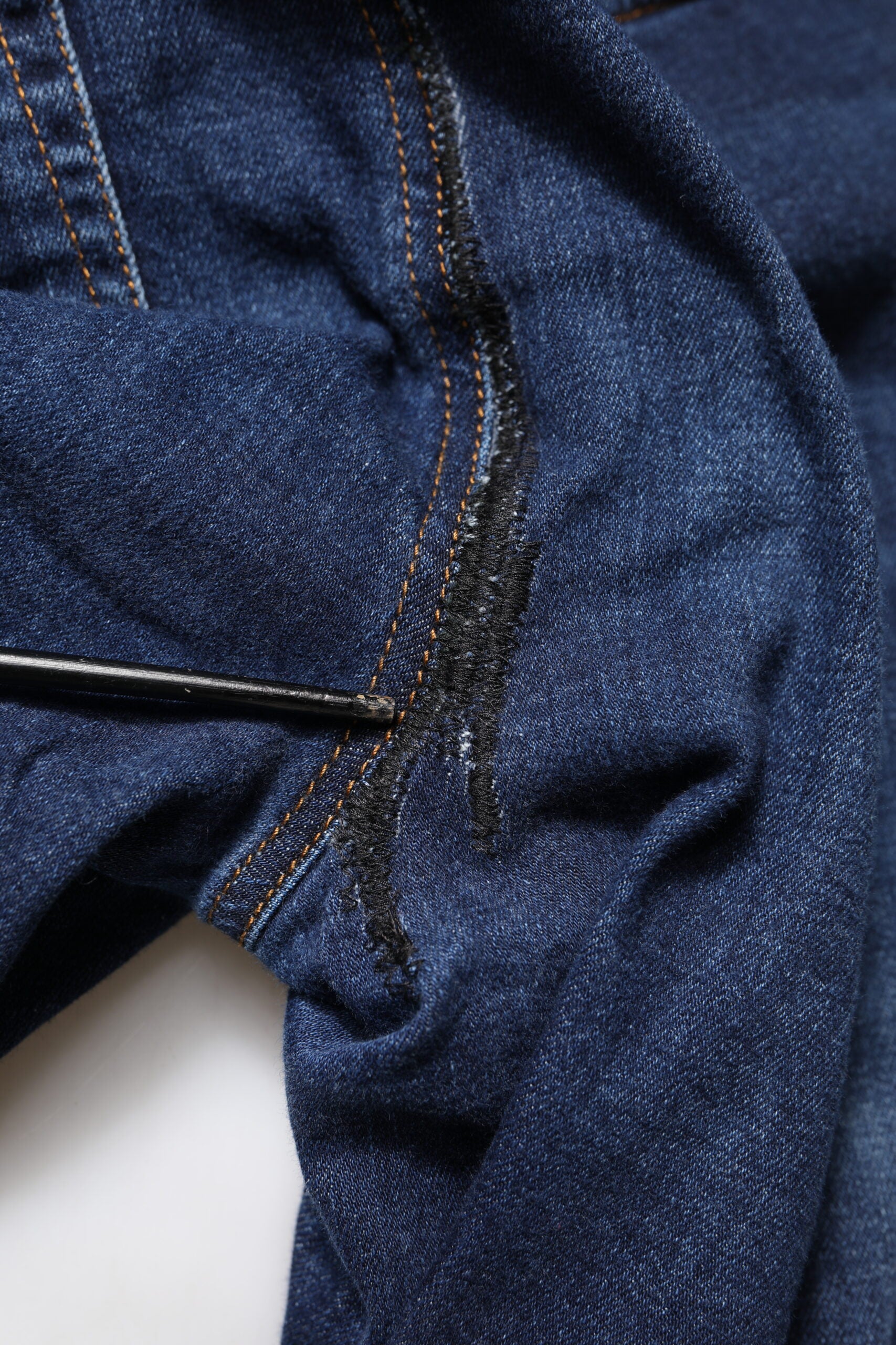 Jean en jean court taille haute en coton bleu Dolce & Gabbana