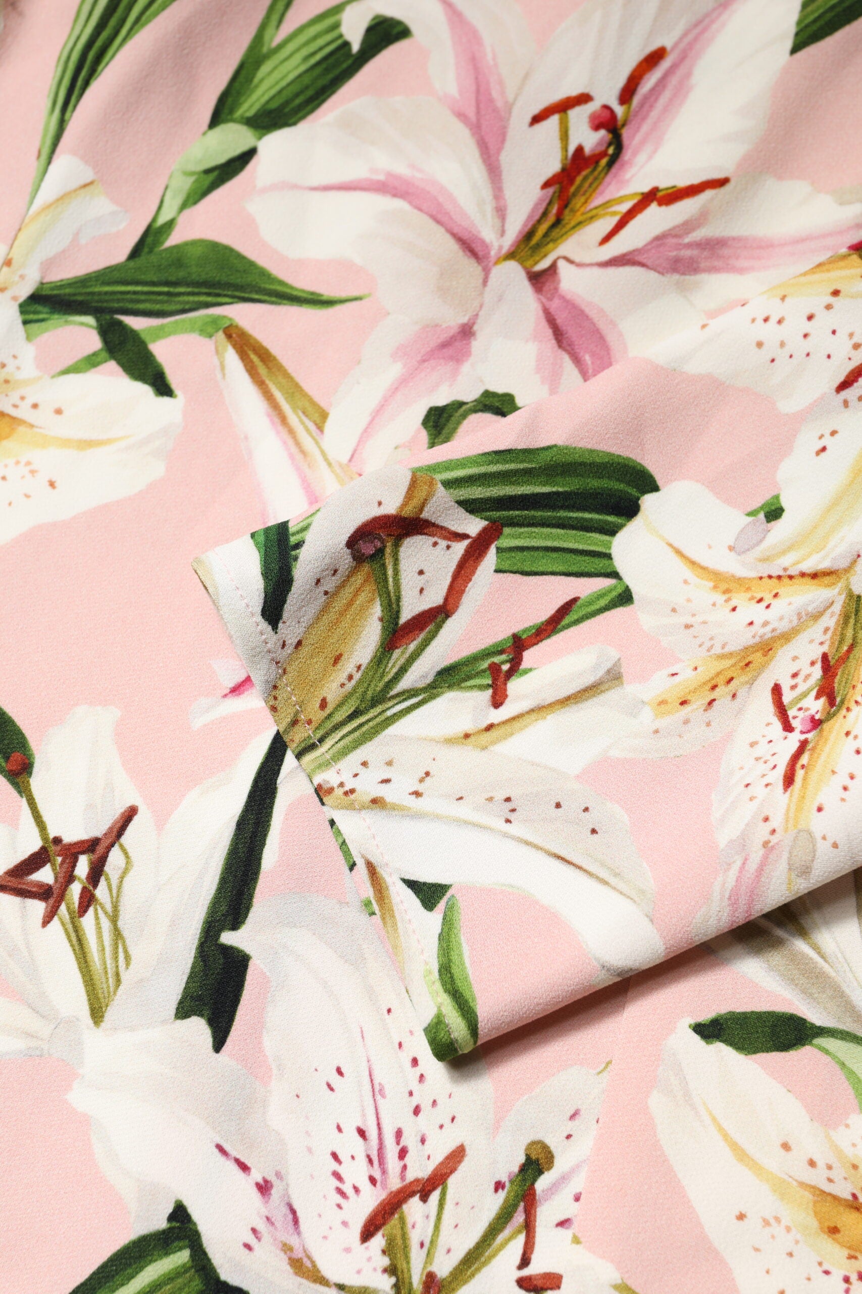 Chemisier Dolce & Gabbana en viscose à imprimé lys rose et col rond