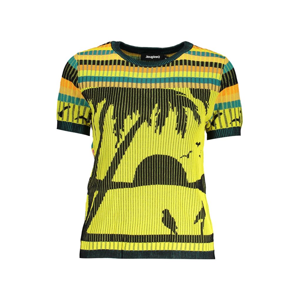 Pull Desigual Giallo en viscose pour femme