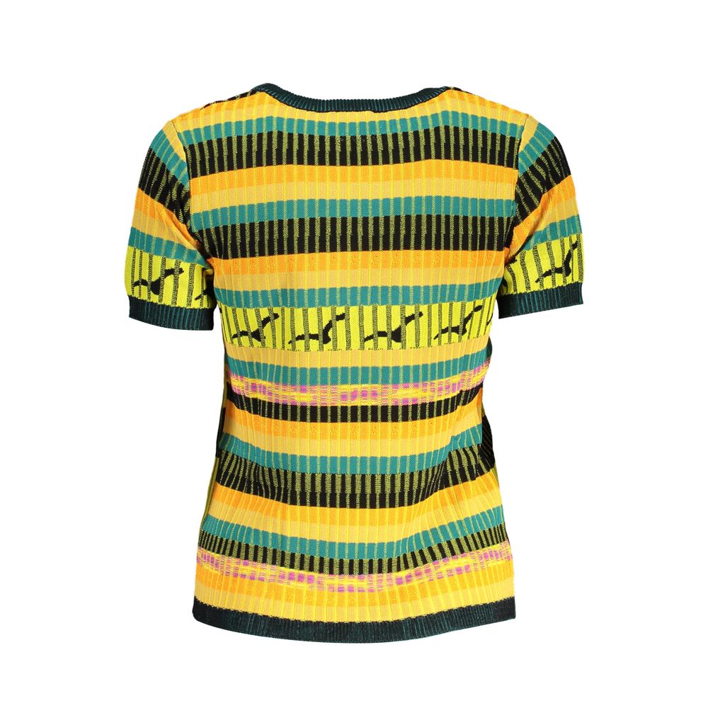 Pull Desigual Giallo en viscose pour femme