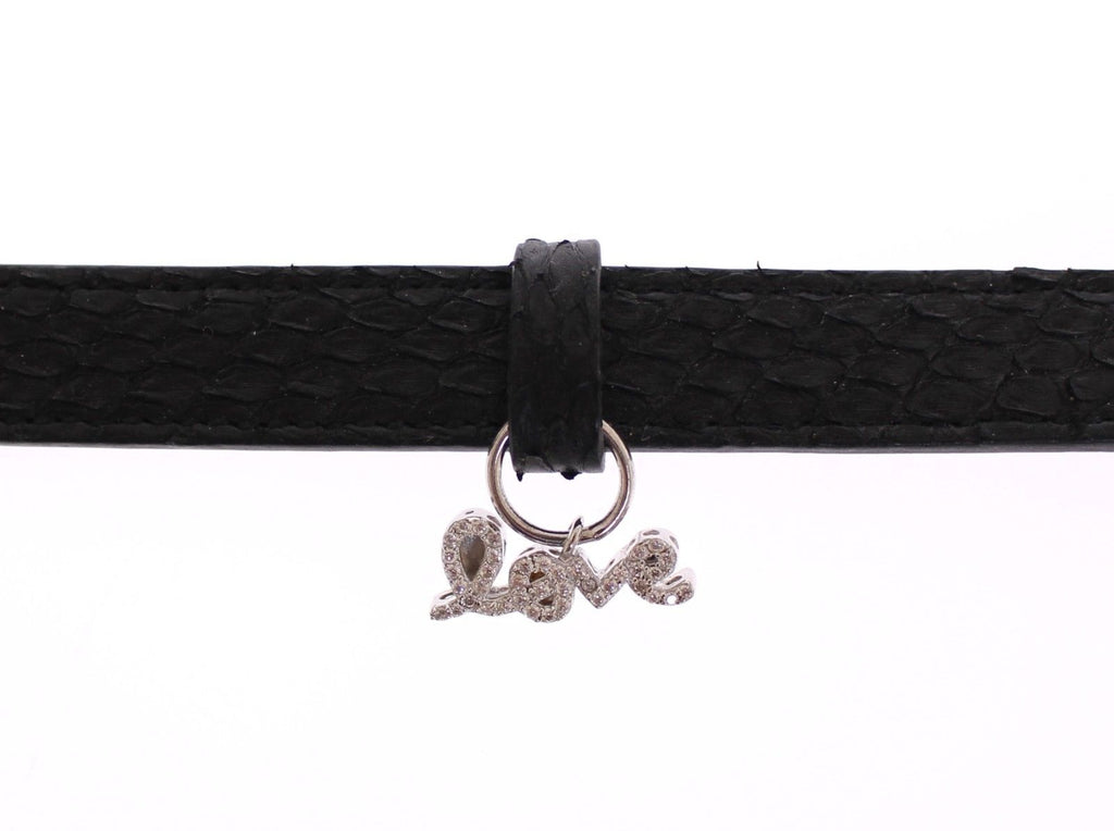 Nialaya Schlangenhaut CZ LOVE 925 Silber Armband
