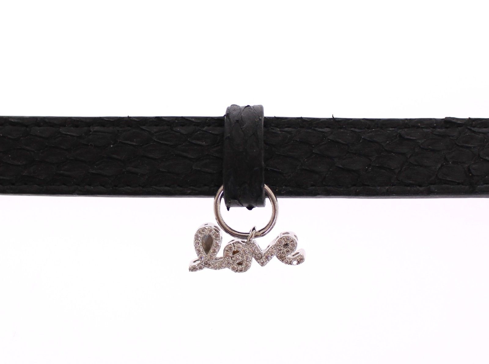 Nialaya Schlangenhaut CZ LOVE 925 Silber Armband