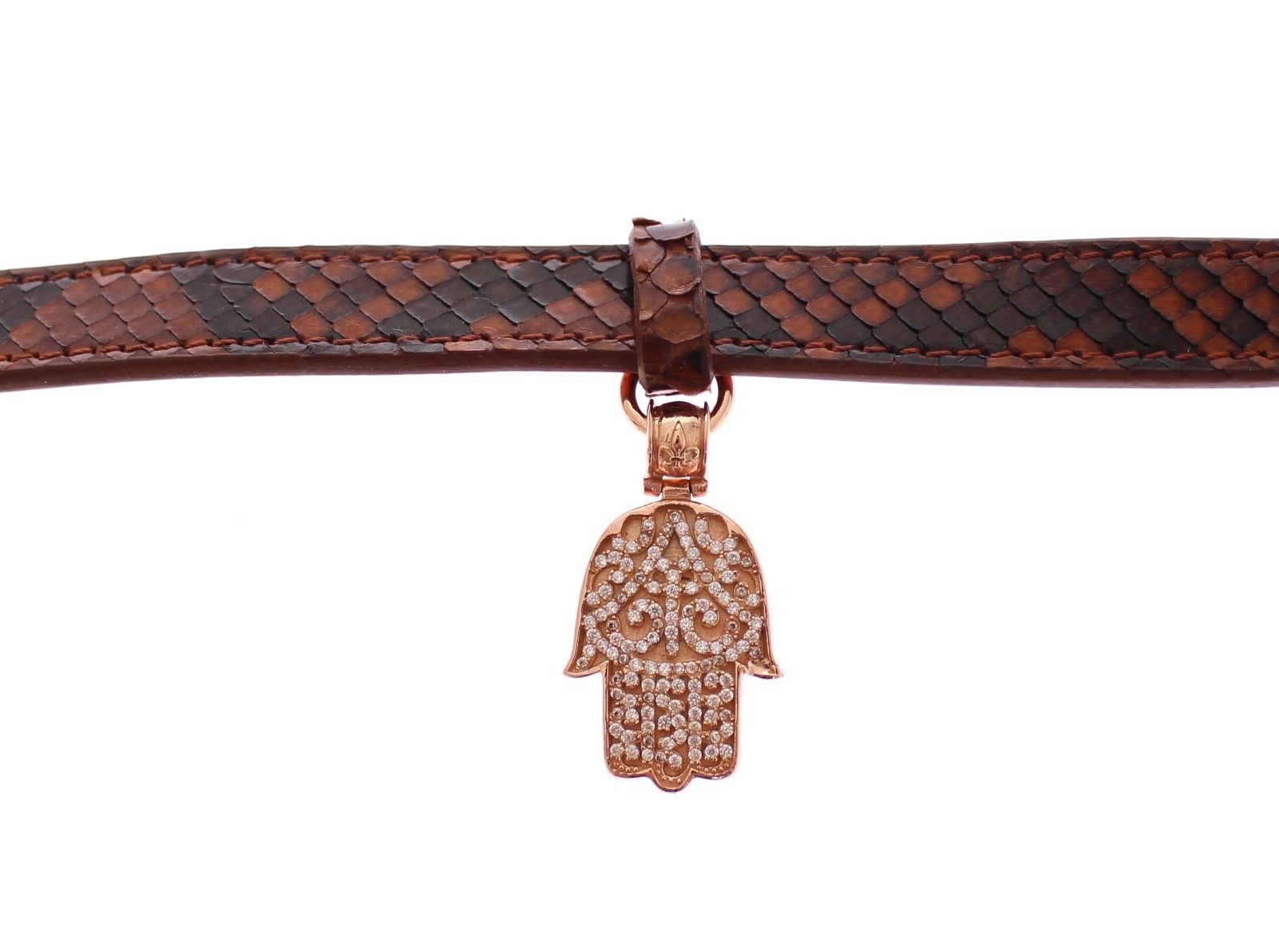 Nialaya CZ Hamsa-Auge 18 Karat Gold 925 Silber Armband